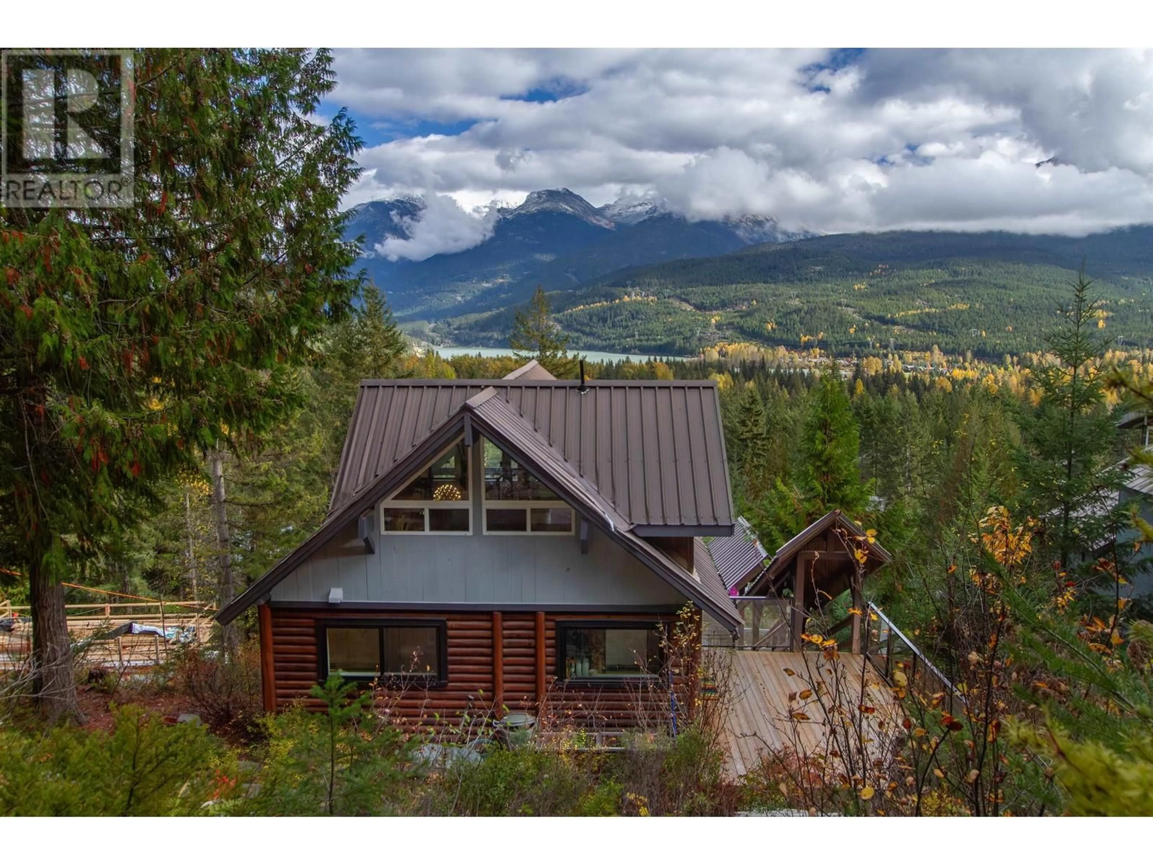 A pic from outside/outdoor area/front of a property/back of a property/a pic from drone, mountain view for 8706 WEDGEVIEW PLACE, Whistler British Columbia V8E0G1