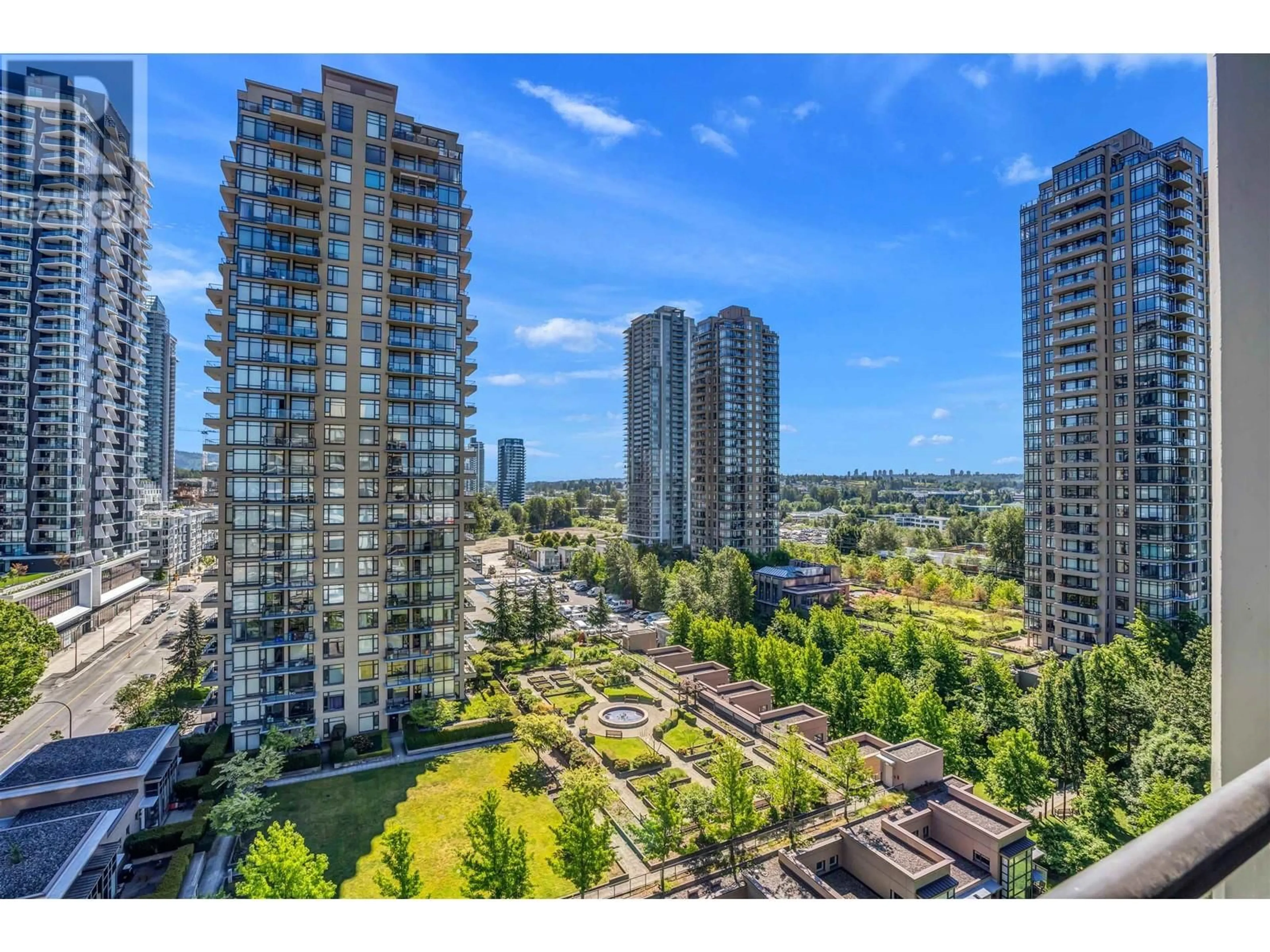 A pic from outside/outdoor area/front of a property/back of a property/a pic from drone, city buildings view from balcony for 1501 - 4182 DAWSON STREET, Burnaby British Columbia V5C0A2