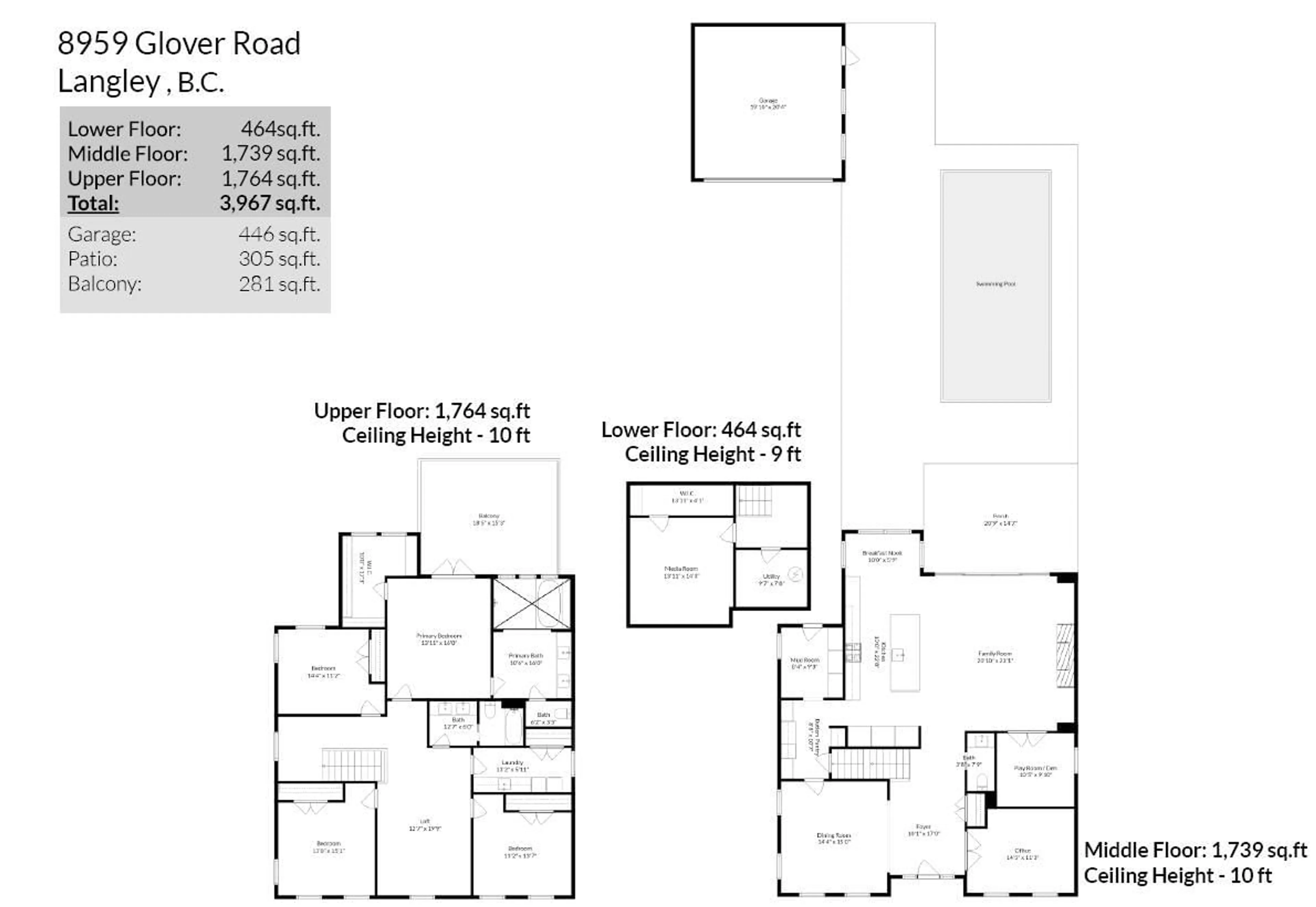 Floor plan for 8959 GLOVER, Langley British Columbia V1M3T1