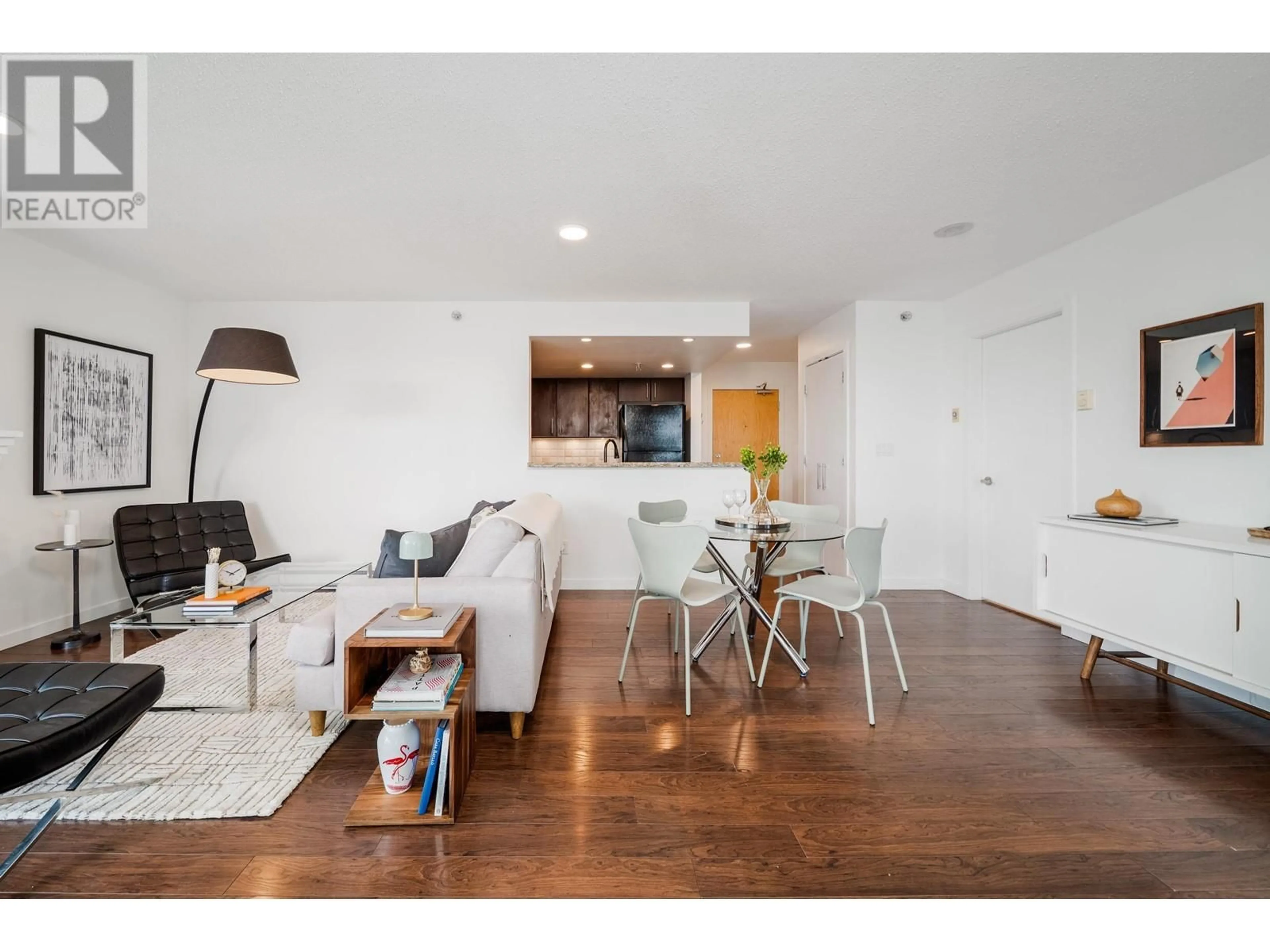 Living room with furniture, wood/laminate floor for 1303 - 120 MILROSS AVENUE, Vancouver British Columbia V6A4K7