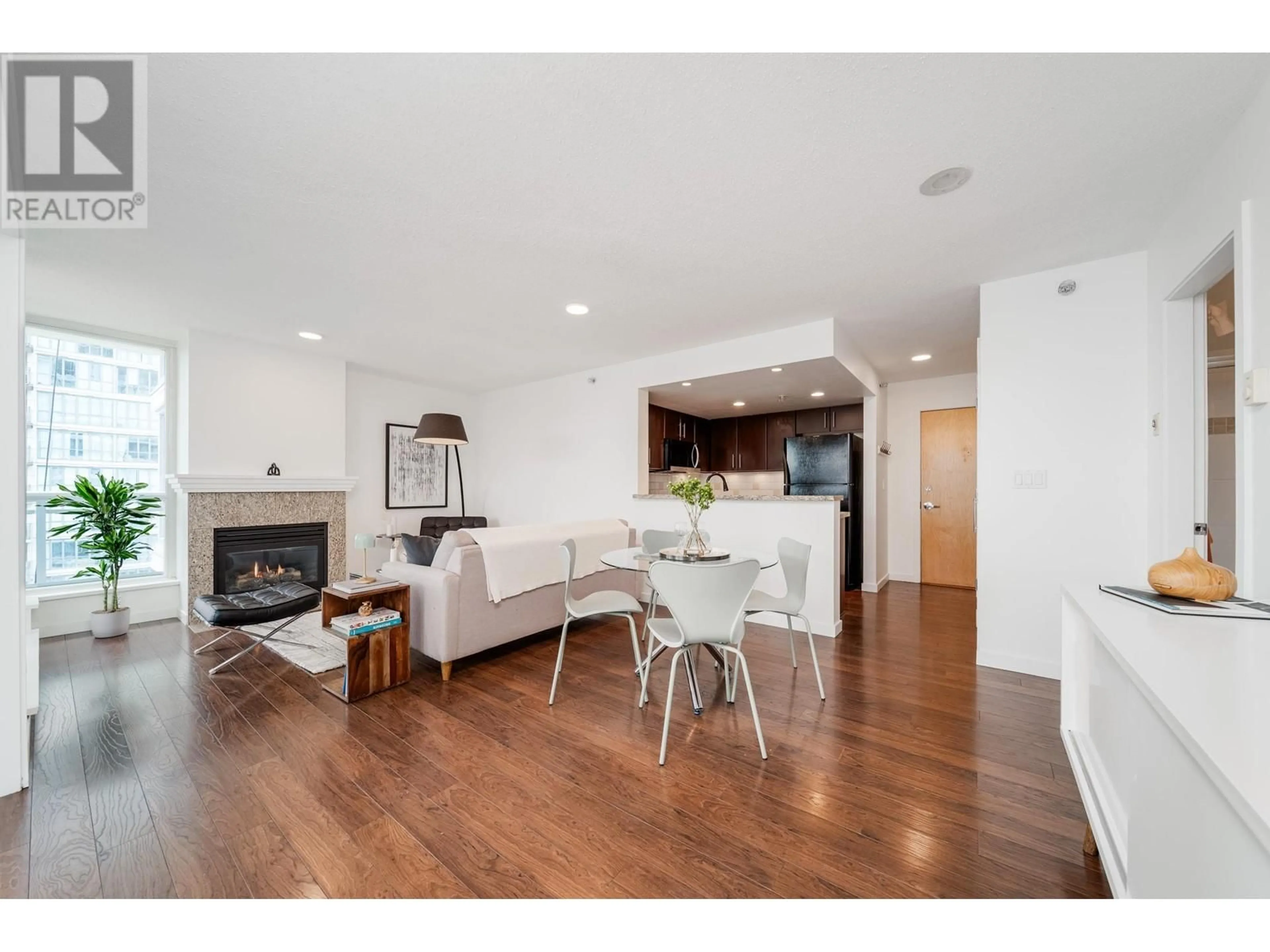 Open concept kitchen, wood/laminate floor for 1303 - 120 MILROSS AVENUE, Vancouver British Columbia V6A4K7