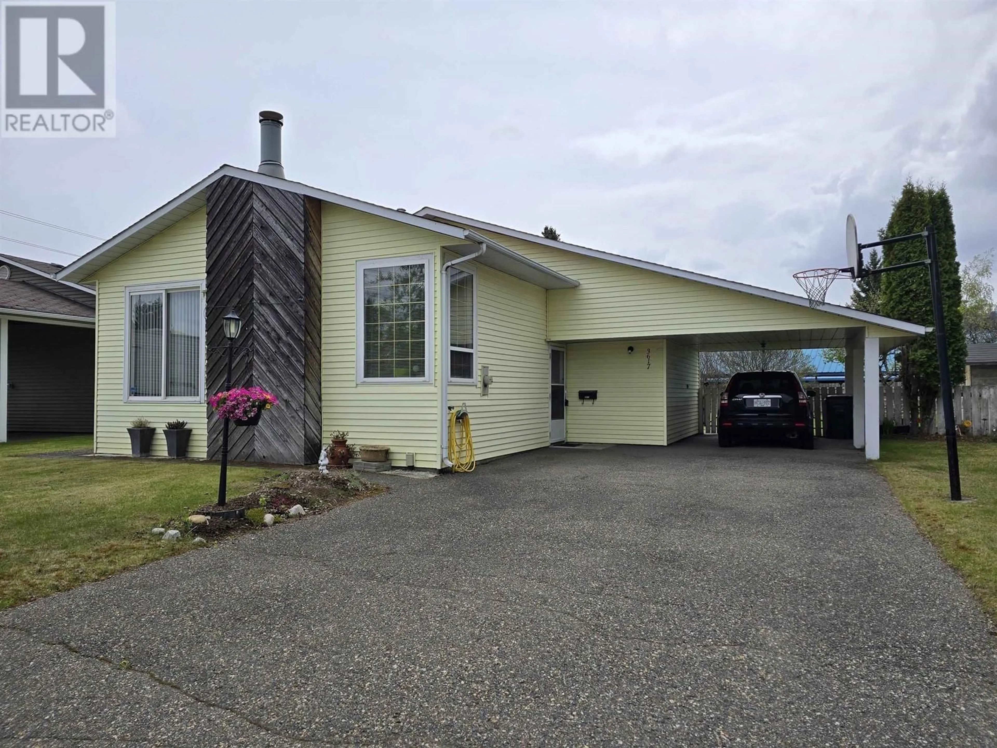 Home with vinyl exterior material, street for 3617 JAMES DRIVE, Prince George British Columbia V2N4R9