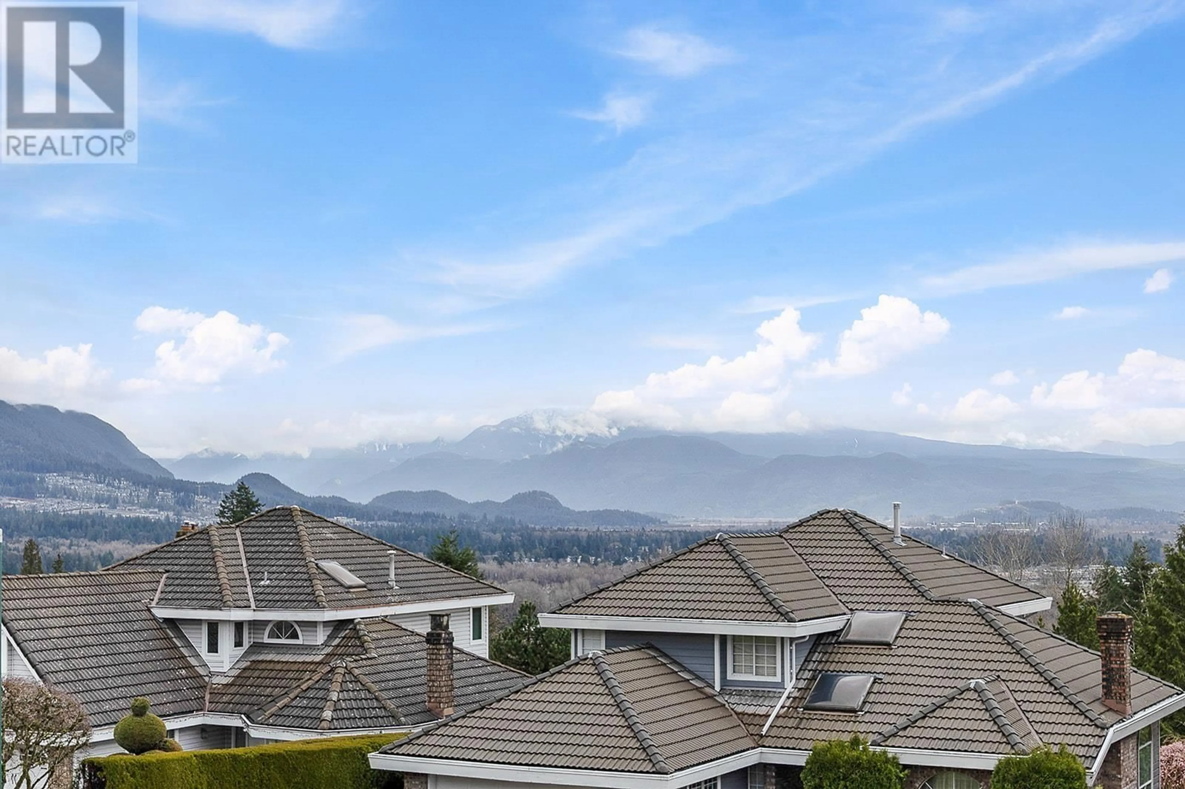 A pic from outside/outdoor area/front of a property/back of a property/a pic from drone, mountain view for 2850 MARA DRIVE, Coquitlam British Columbia V3C5L2