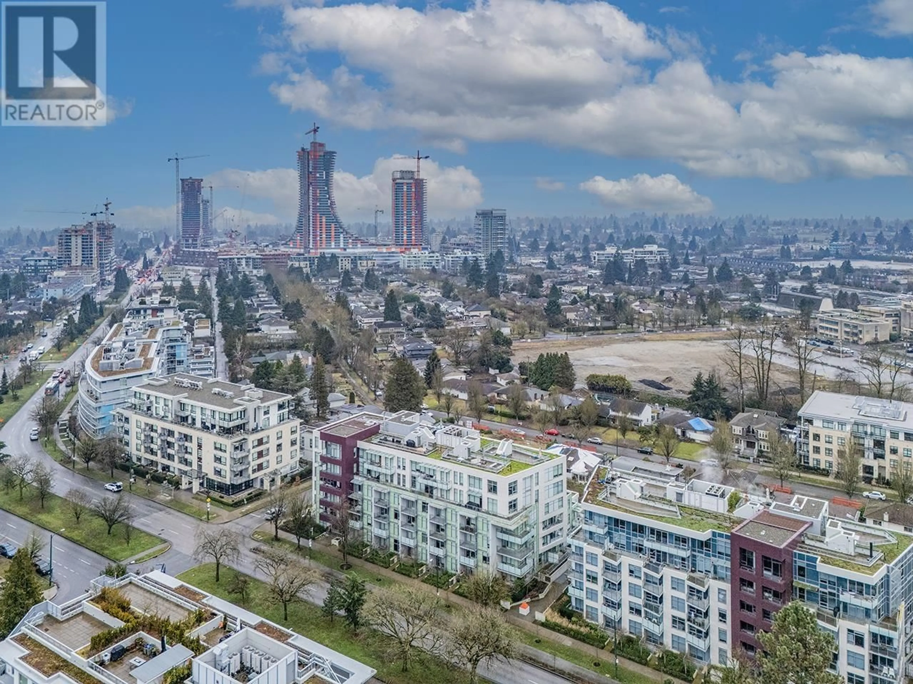 A pic from outside/outdoor area/front of a property/back of a property/a pic from drone, city buildings view from balcony for 303 - 5077 CAMBIE STREET, Vancouver British Columbia V5Z0H7