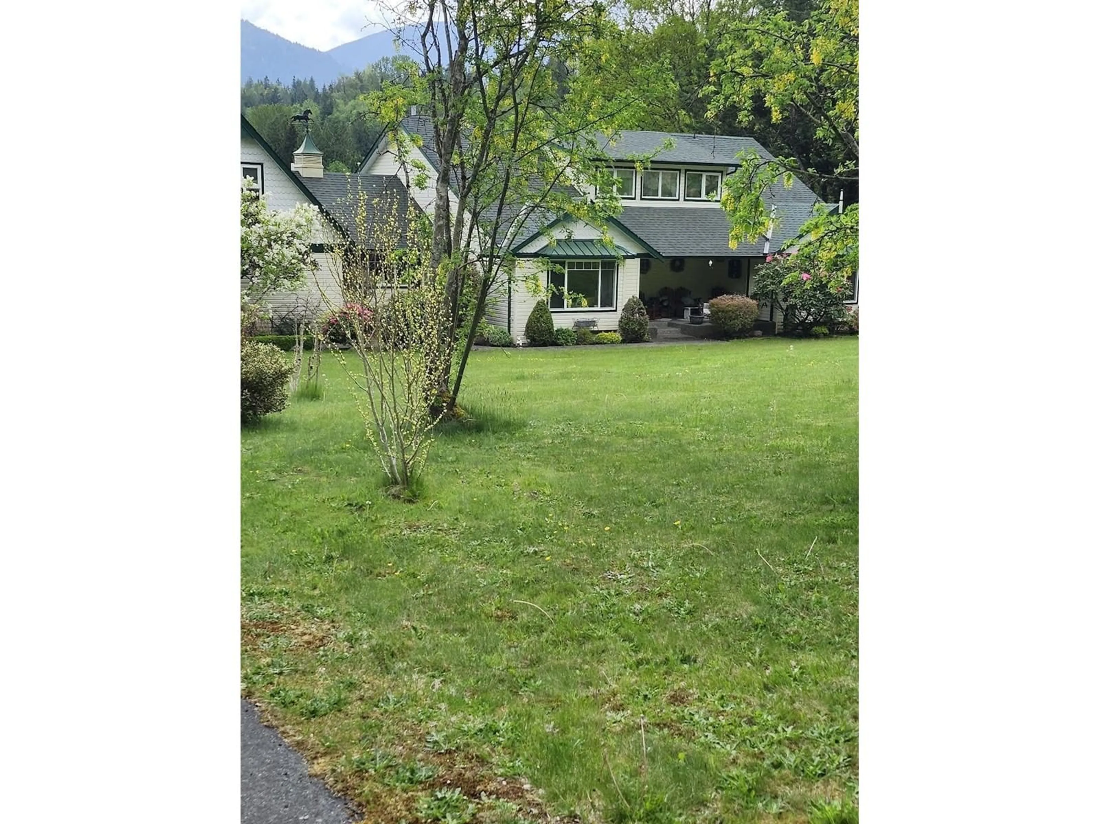 A pic from outside/outdoor area/front of a property/back of a property/a pic from drone, mountain view for 48476 RYDER LAKE ROAD, Ryder Lake British Columbia V4Z1E3