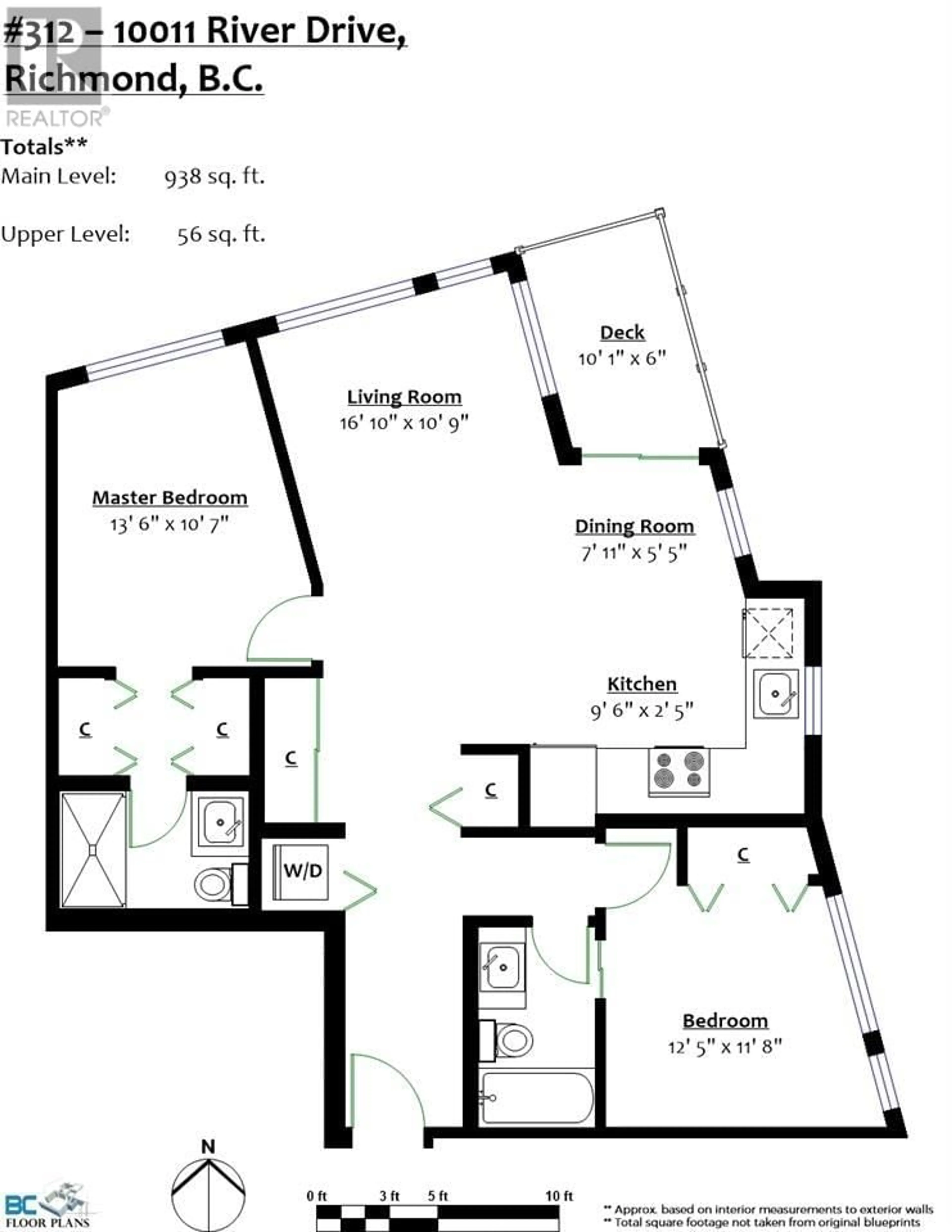 Floor plan for 312 - 10011 RIVER DRIVE, Richmond British Columbia V6X0N2