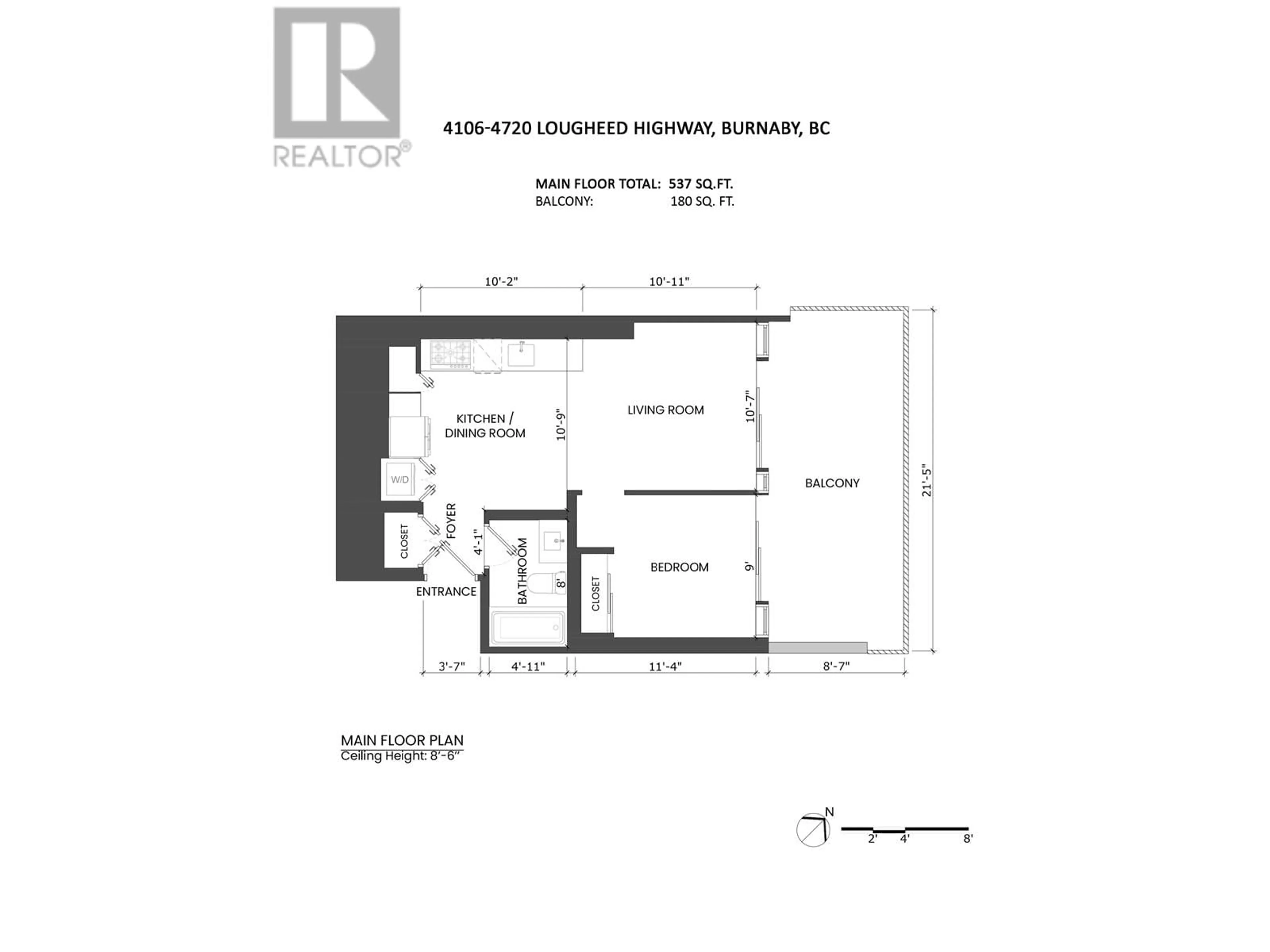 Floor plan for 4106 - 4720 LOUGHEED HIGHWAY, Burnaby British Columbia V5C0M8