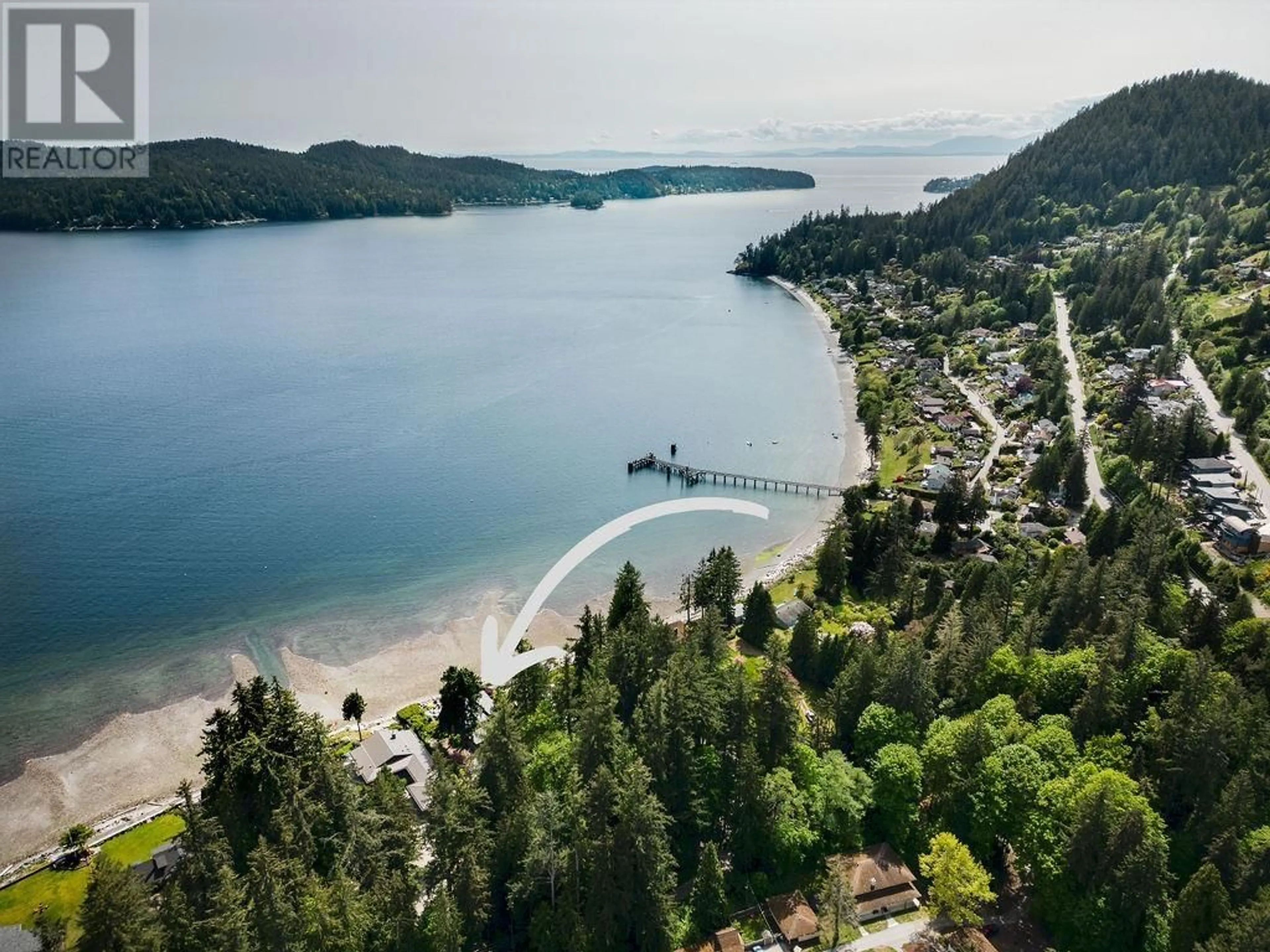 A pic from outside/outdoor area/front of a property/back of a property/a pic from drone, water/lake/river/ocean view for 1376 BURNS ROAD, Gibsons British Columbia V0N1V1