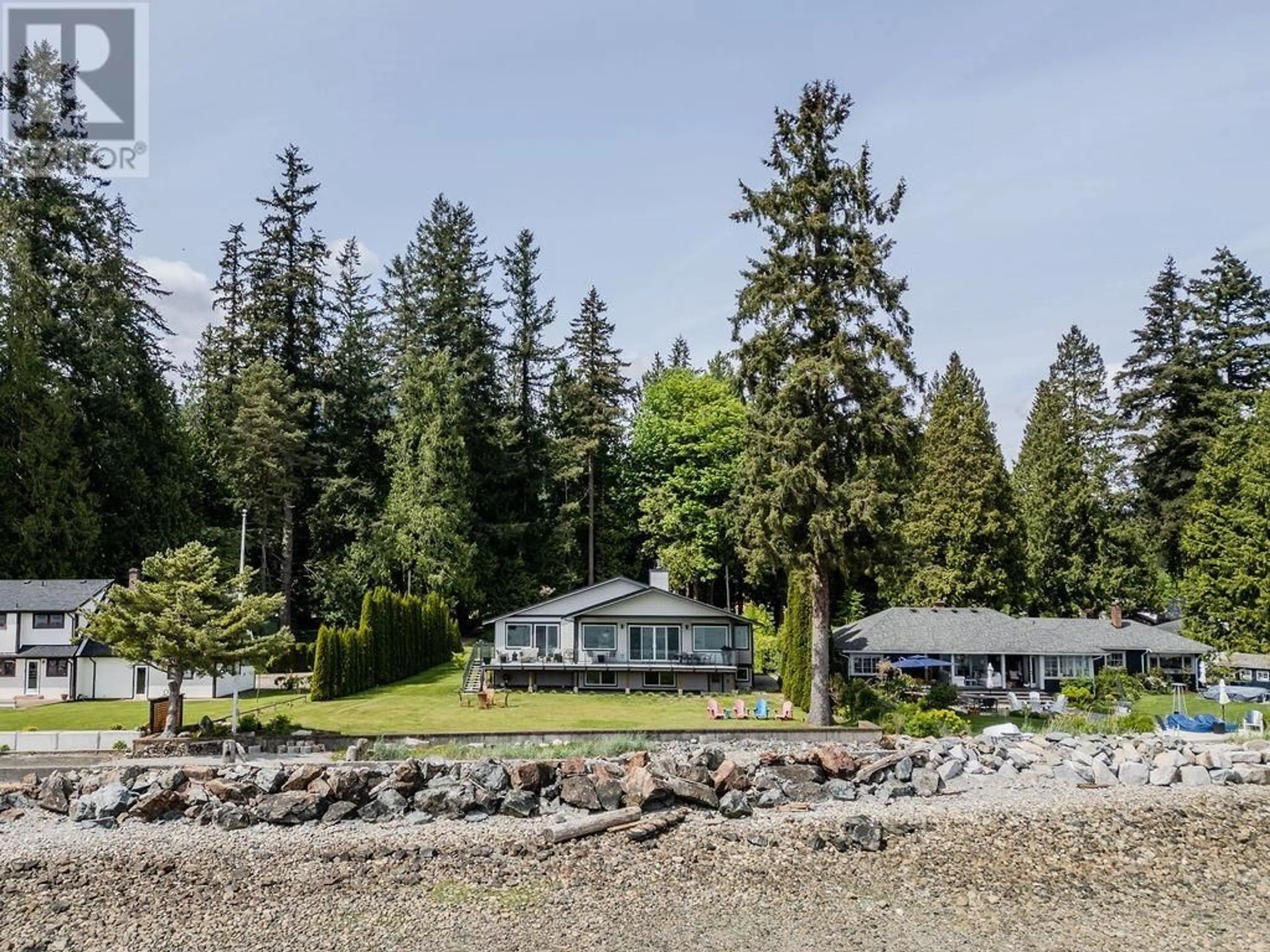 A pic from outside/outdoor area/front of a property/back of a property/a pic from drone, water/lake/river/ocean view for 1376 BURNS ROAD, Gibsons British Columbia V0N1V1