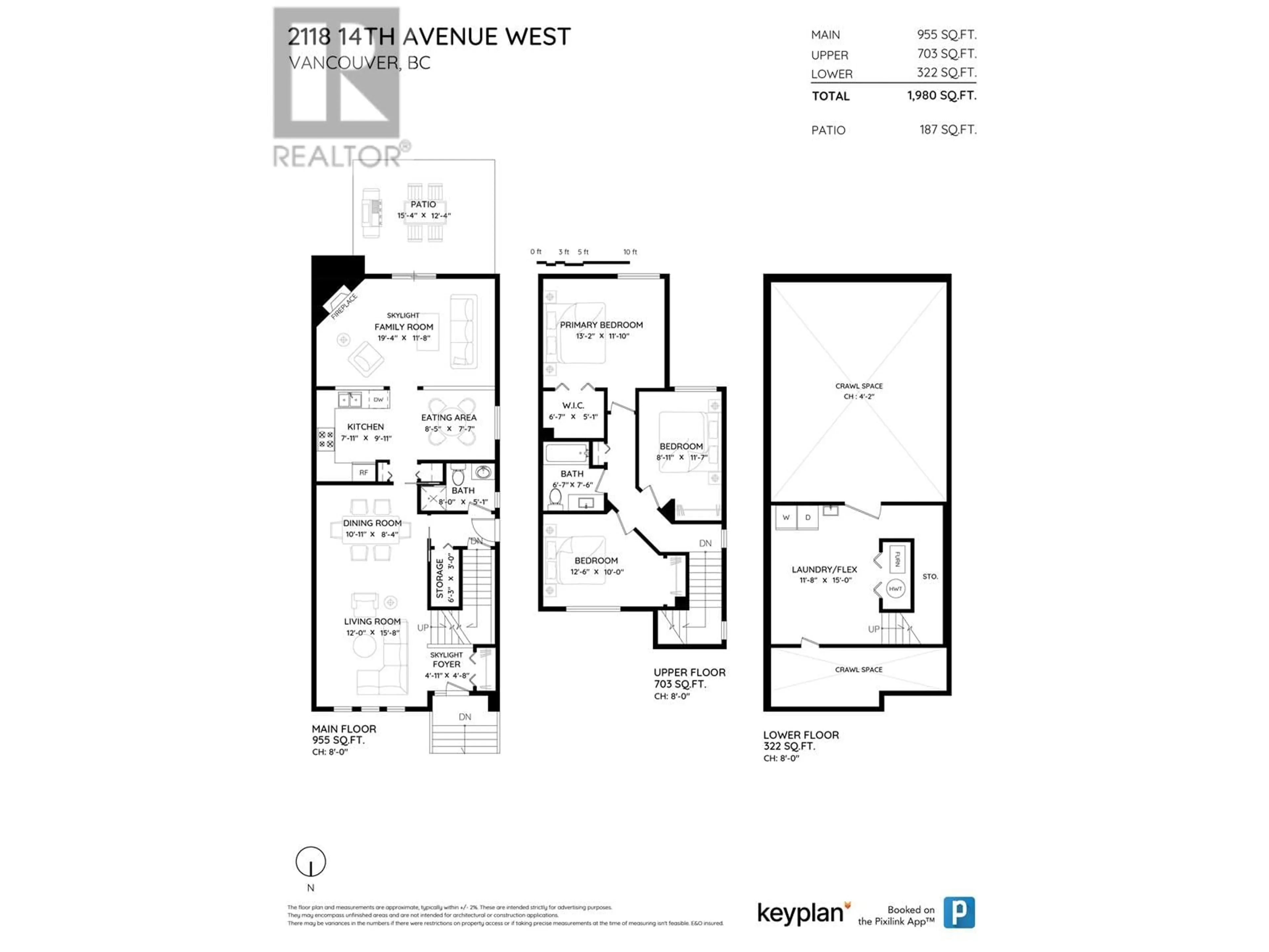 Floor plan for 2118 14TH AVENUE, Vancouver British Columbia V6K2V7