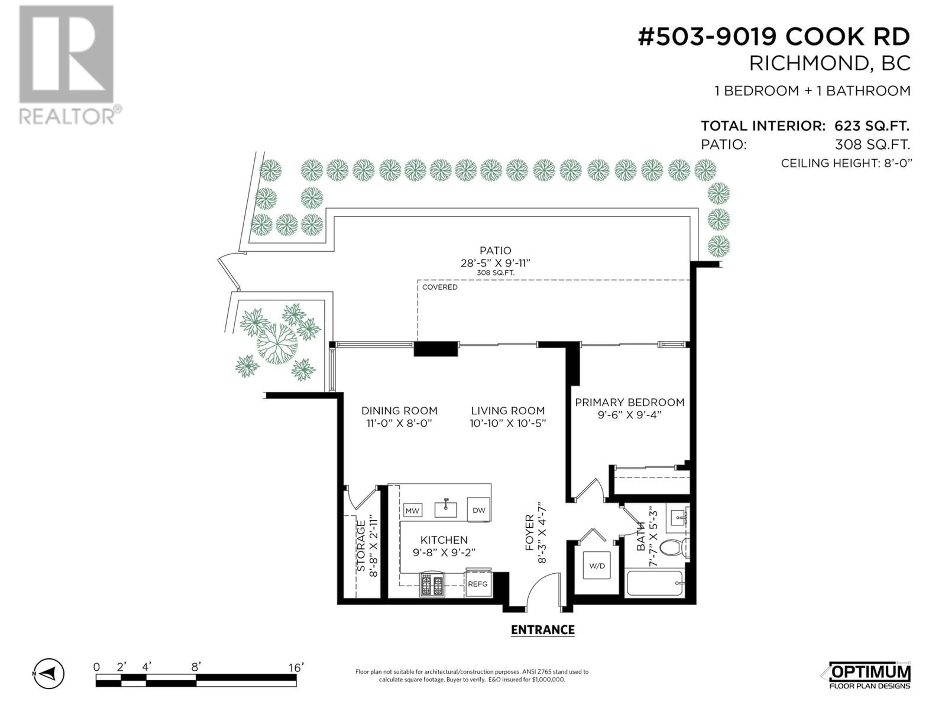 Floor plan for 503 - 9019 COOK ROAD, Richmond British Columbia V6Y0G6