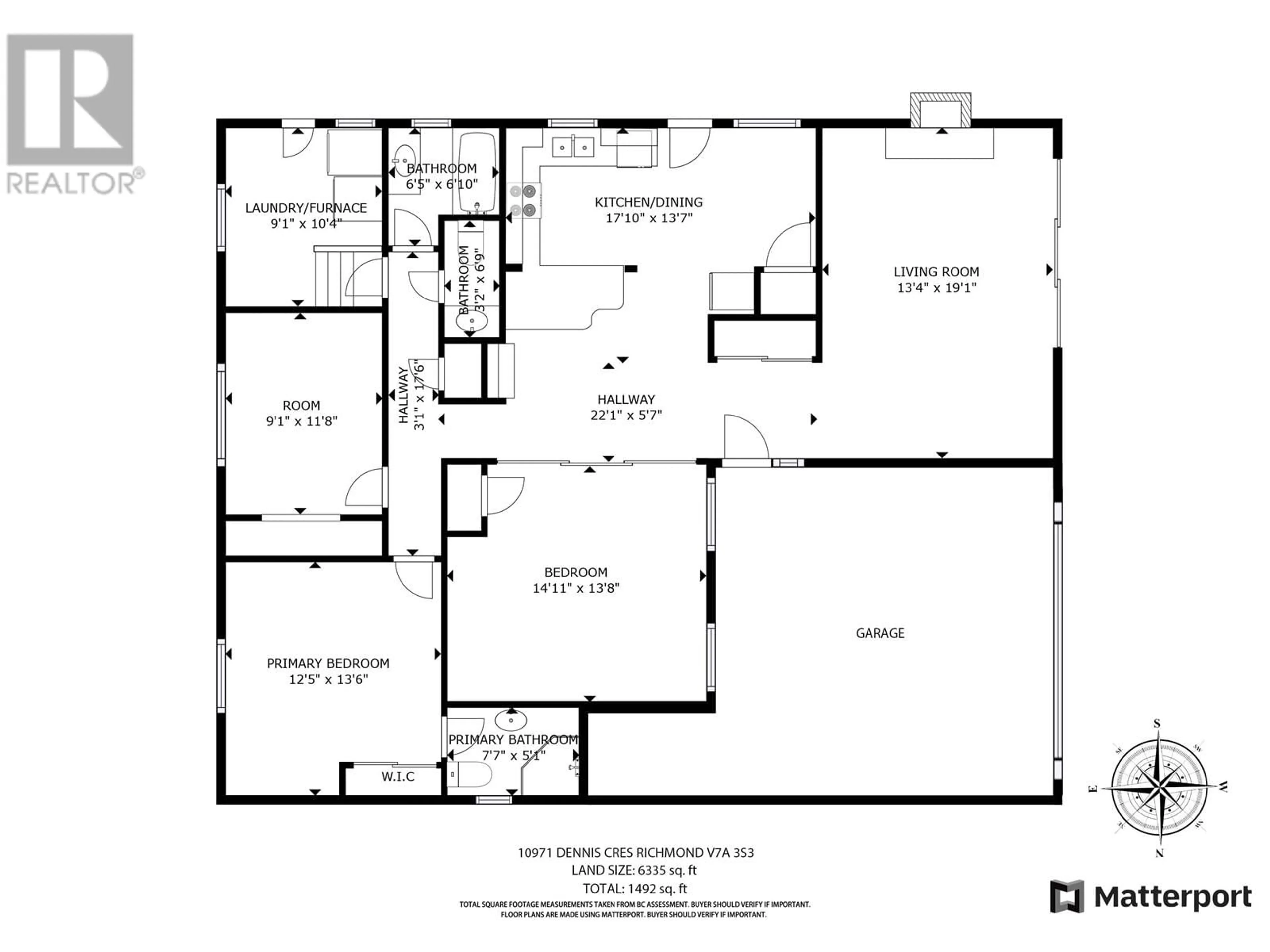 Floor plan for 10971 DENNIS CRESCENT, Richmond British Columbia V7A3S3