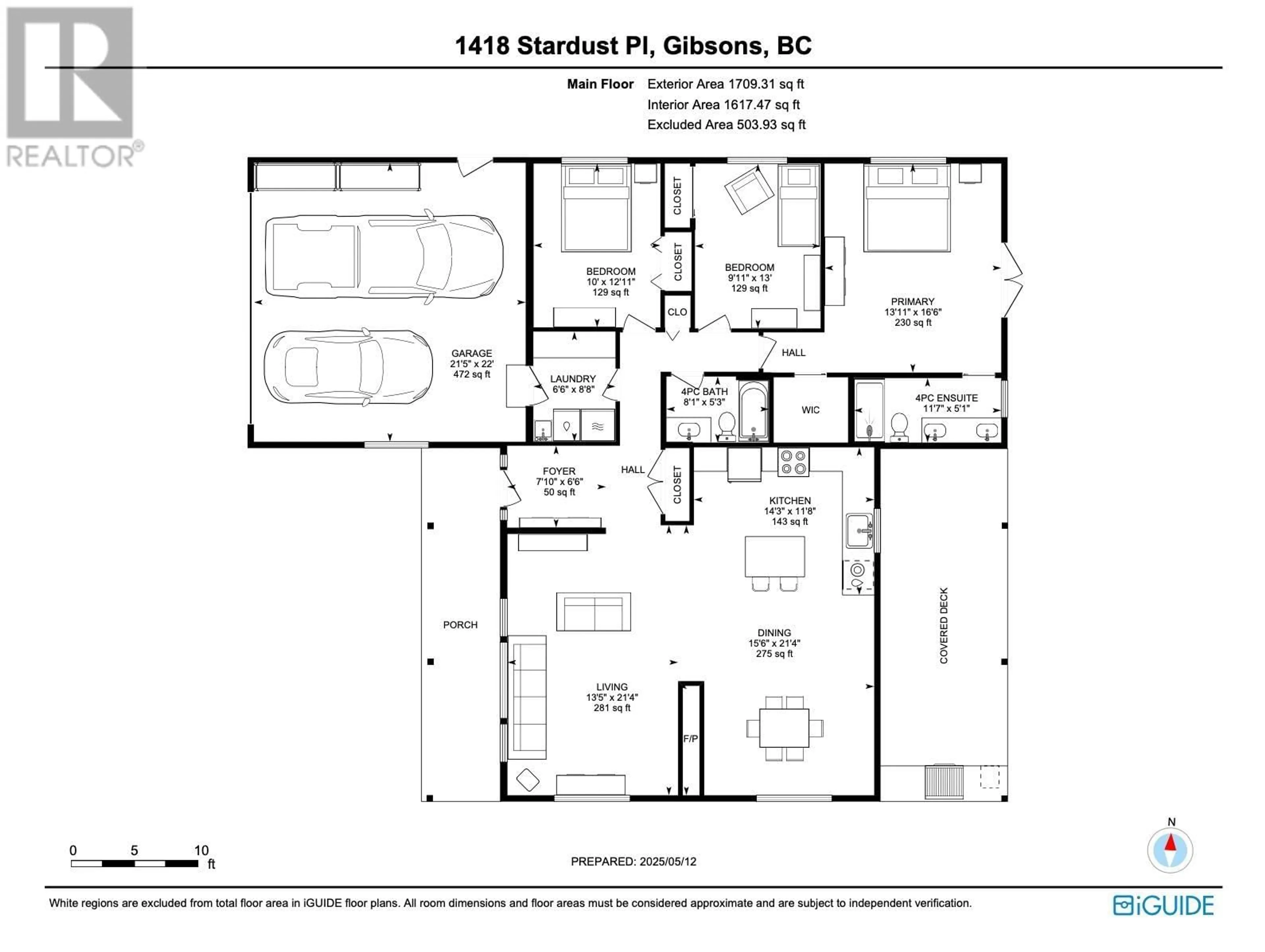 Floor plan for 1418 STARDUST PLACE, Gibsons British Columbia V0N1V5
