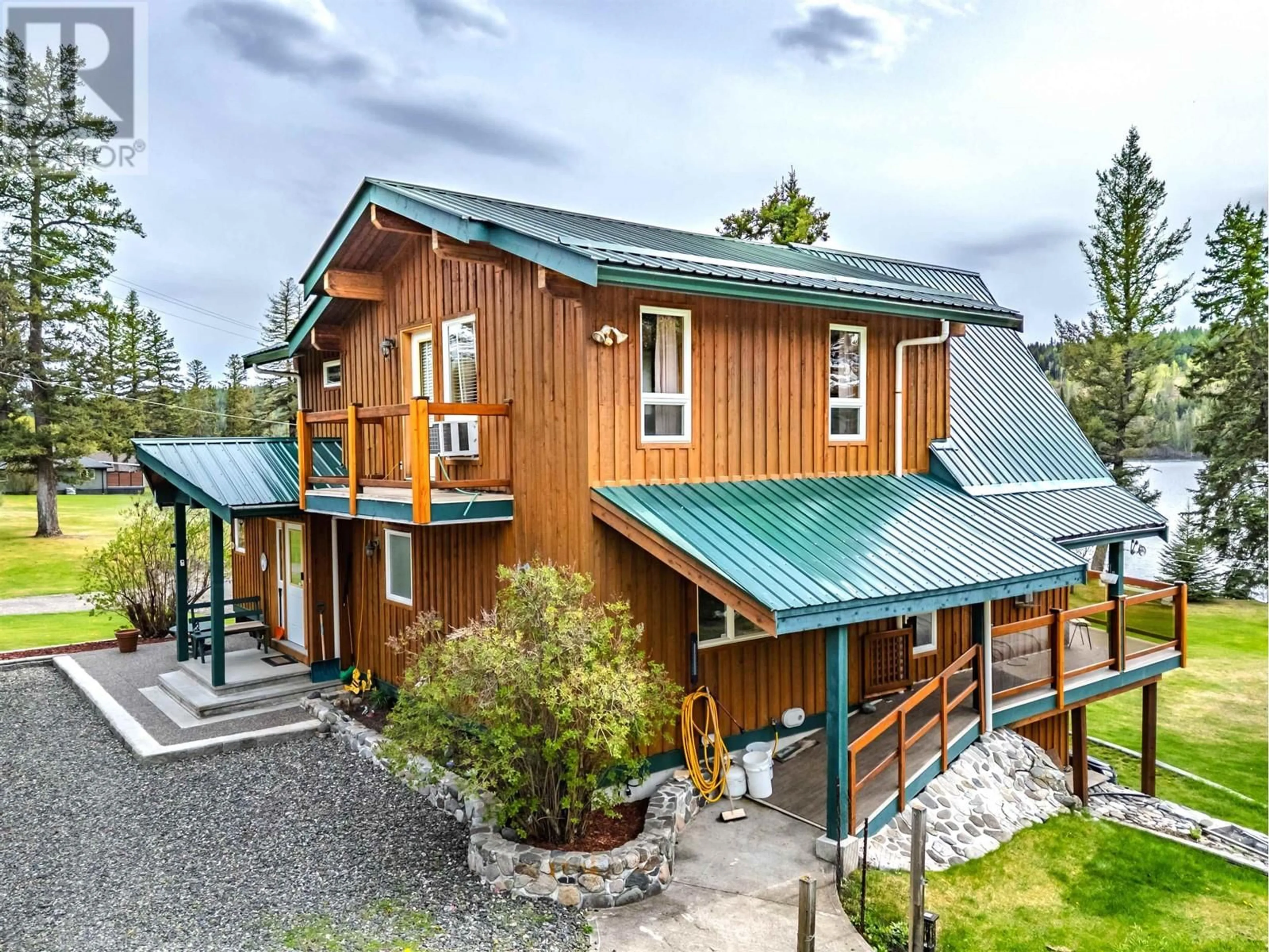 A pic from outside/outdoor area/front of a property/back of a property/a pic from drone, building for 3544 CABIN ROAD, Lac La Hache British Columbia V0K1T1