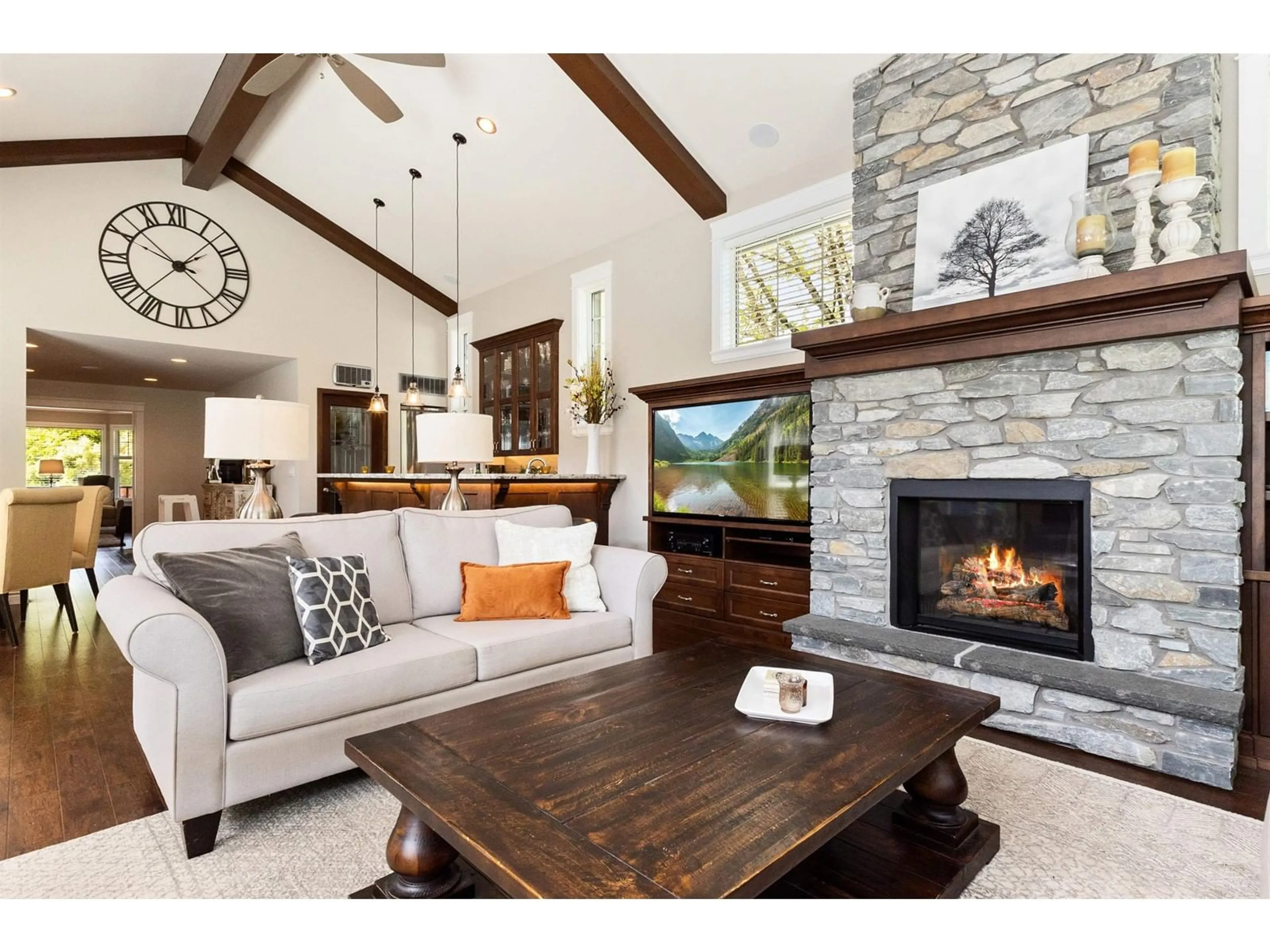 Living room with furniture, wood/laminate floor for 46442 EDGEMONT PLACE, Chilliwack British Columbia V2R3Y5