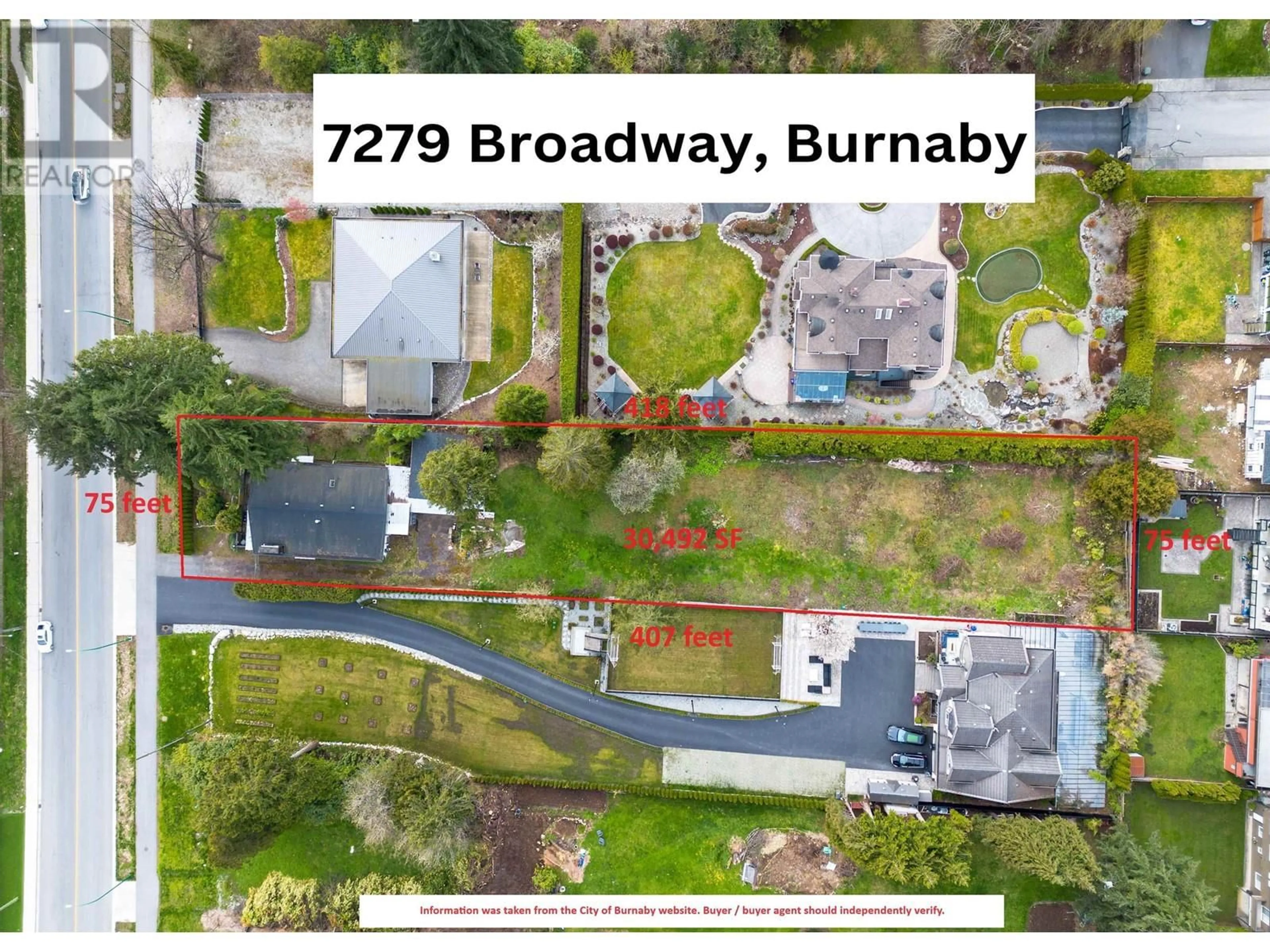 A pic from outside/outdoor area/front of a property/back of a property/a pic from drone, building for 7279 BROADWAY, Burnaby British Columbia V5A1S1