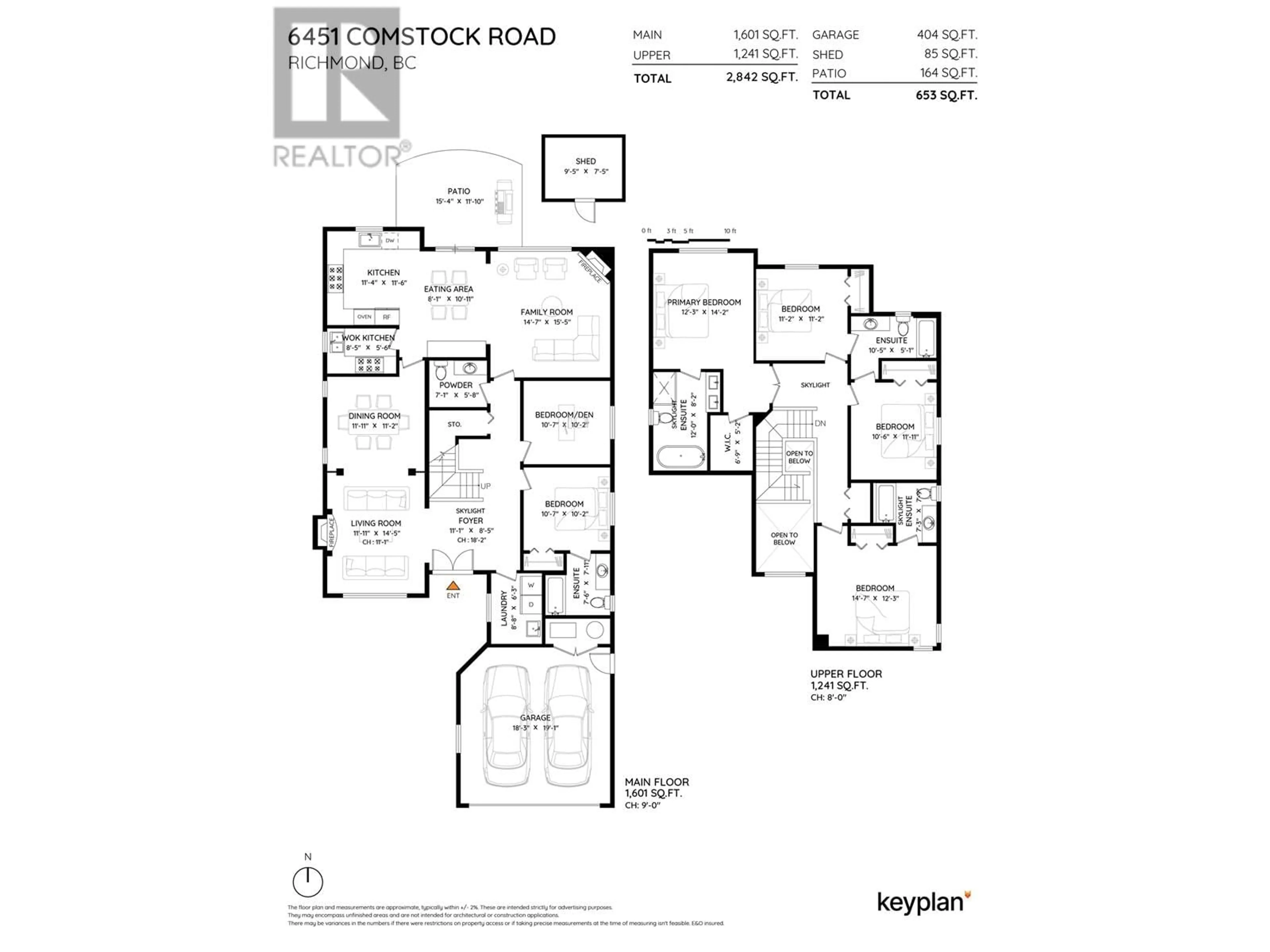 Floor plan for 6451 COMSTOCK ROAD, Richmond British Columbia V7C2X5