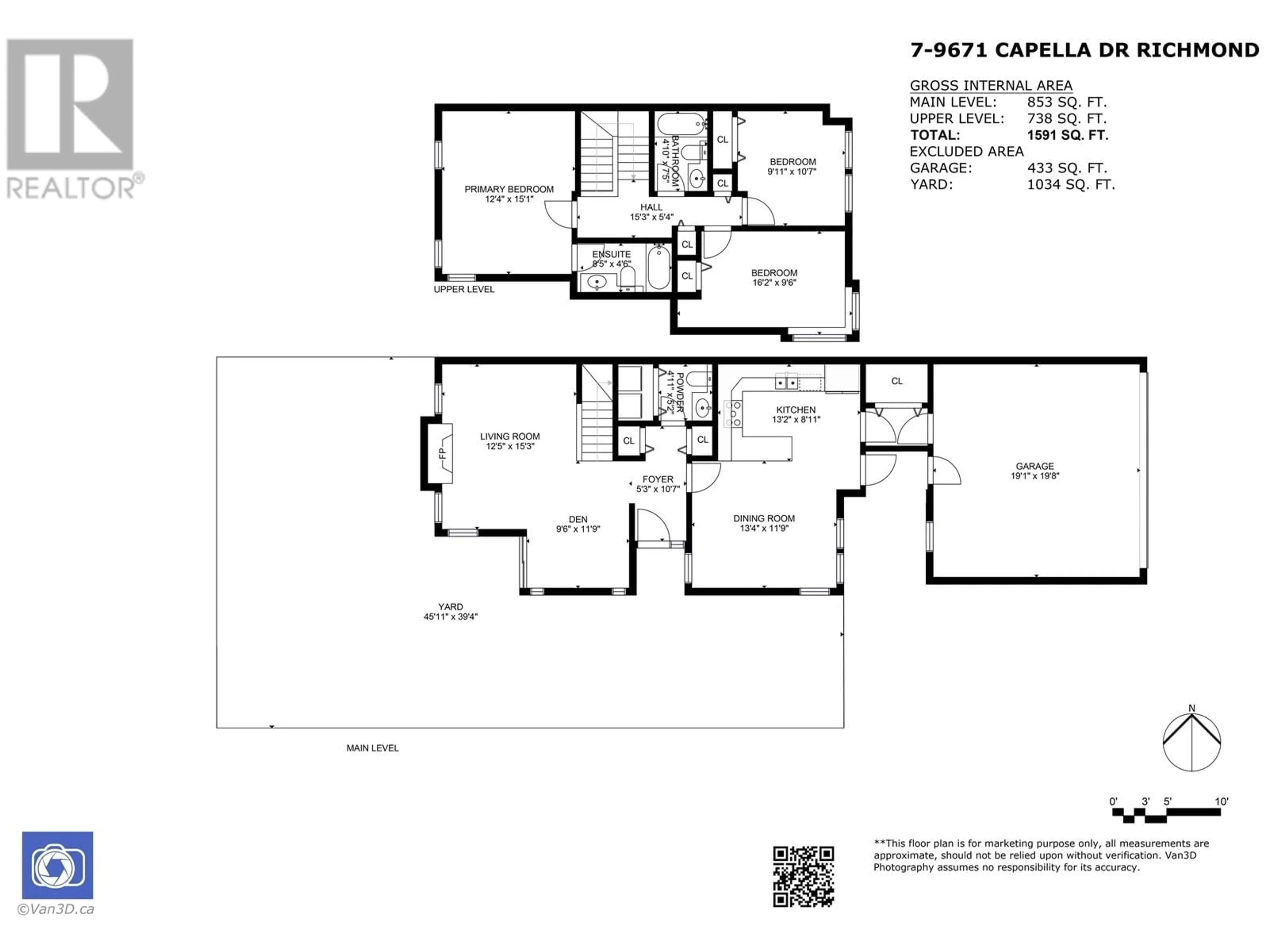 Floor plan for 7 - 9671 CAPELLA DRIVE, Richmond British Columbia V6X3R1