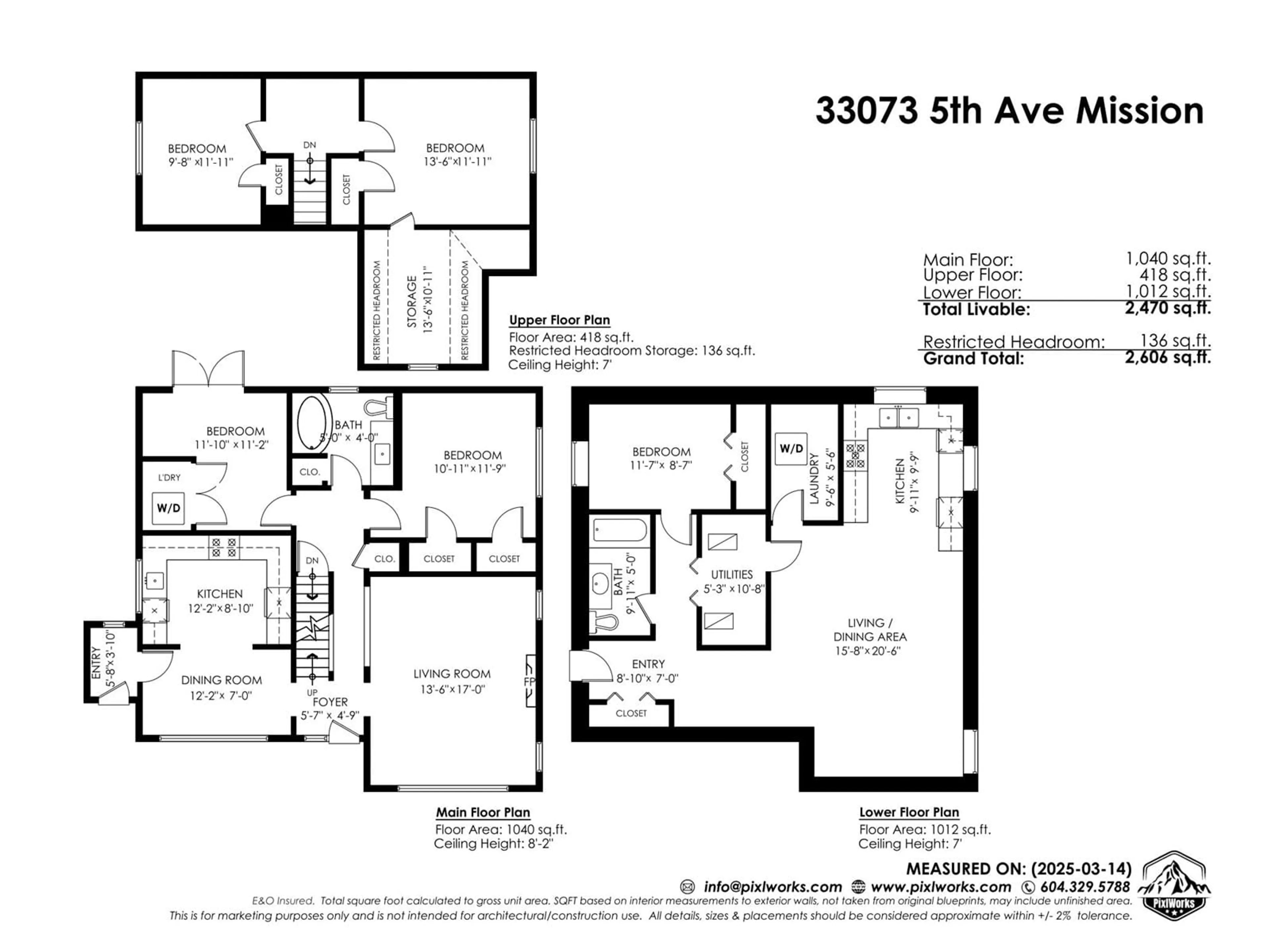 Floor plan for 33073 5, Mission British Columbia V2V1V6