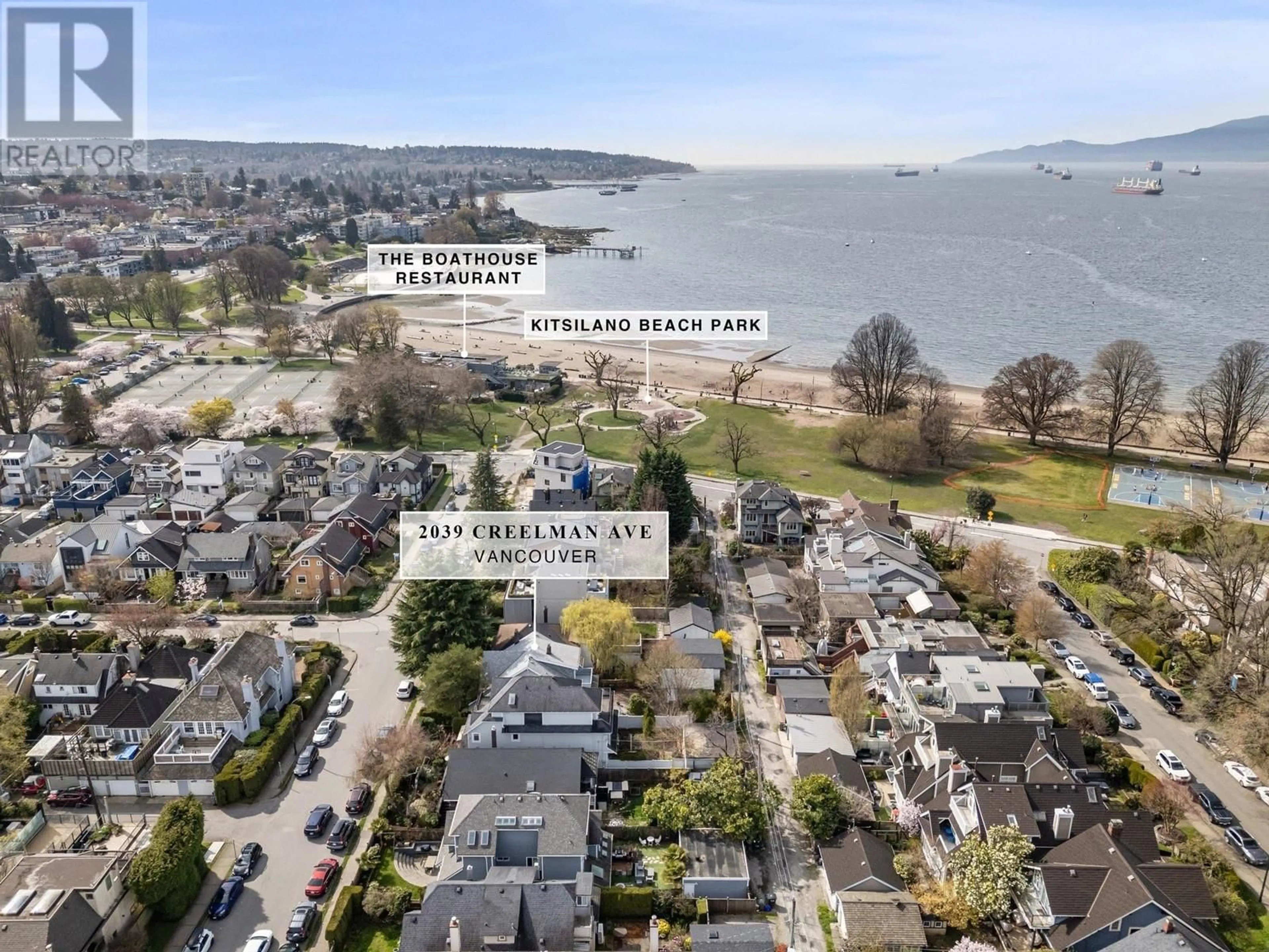 A pic from outside/outdoor area/front of a property/back of a property/a pic from drone, water/lake/river/ocean view for 2039 CREELMAN AVENUE, Vancouver British Columbia V6J1C2