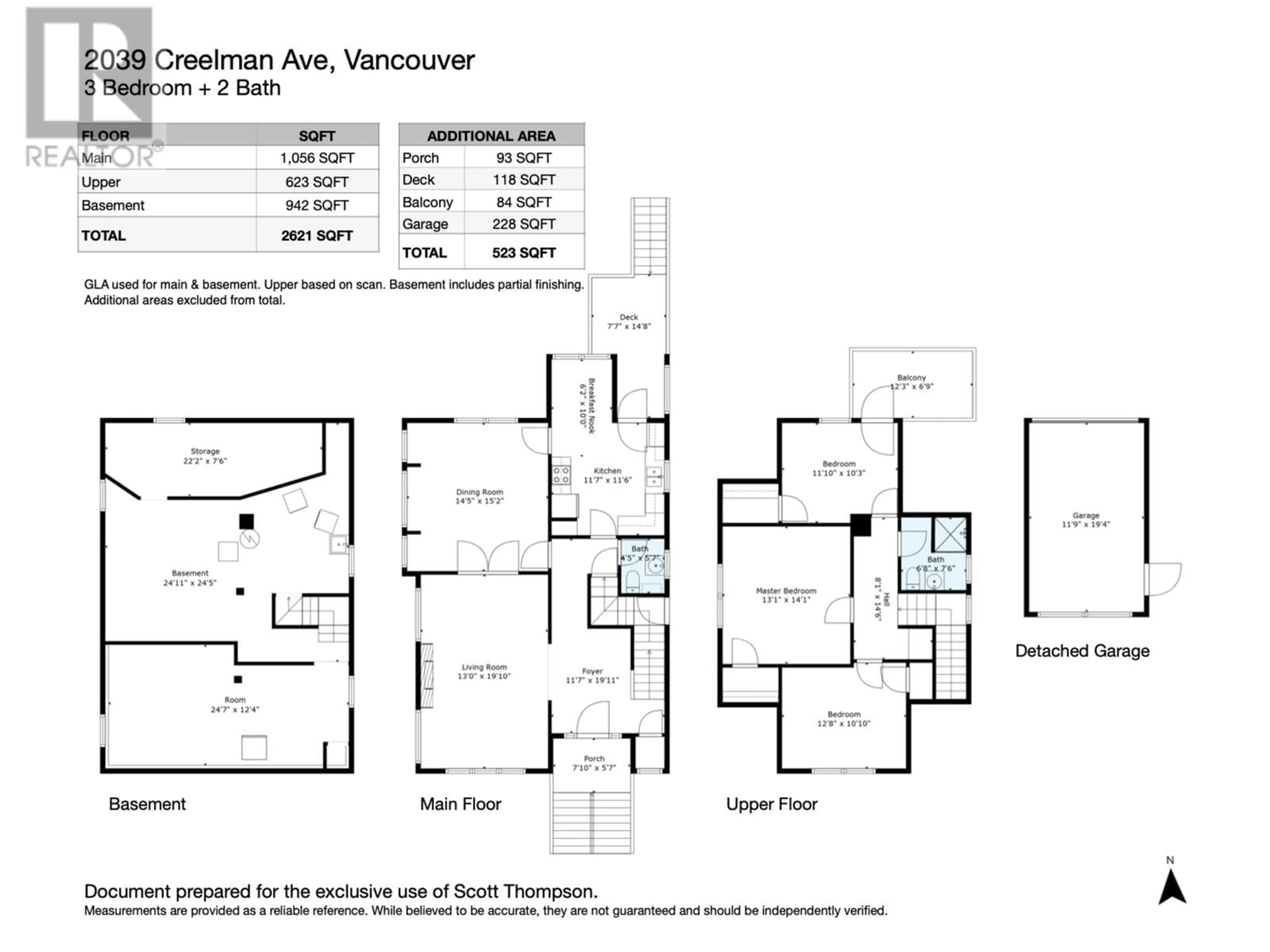 Floor plan for 2039 CREELMAN AVENUE, Vancouver British Columbia V6J1C2