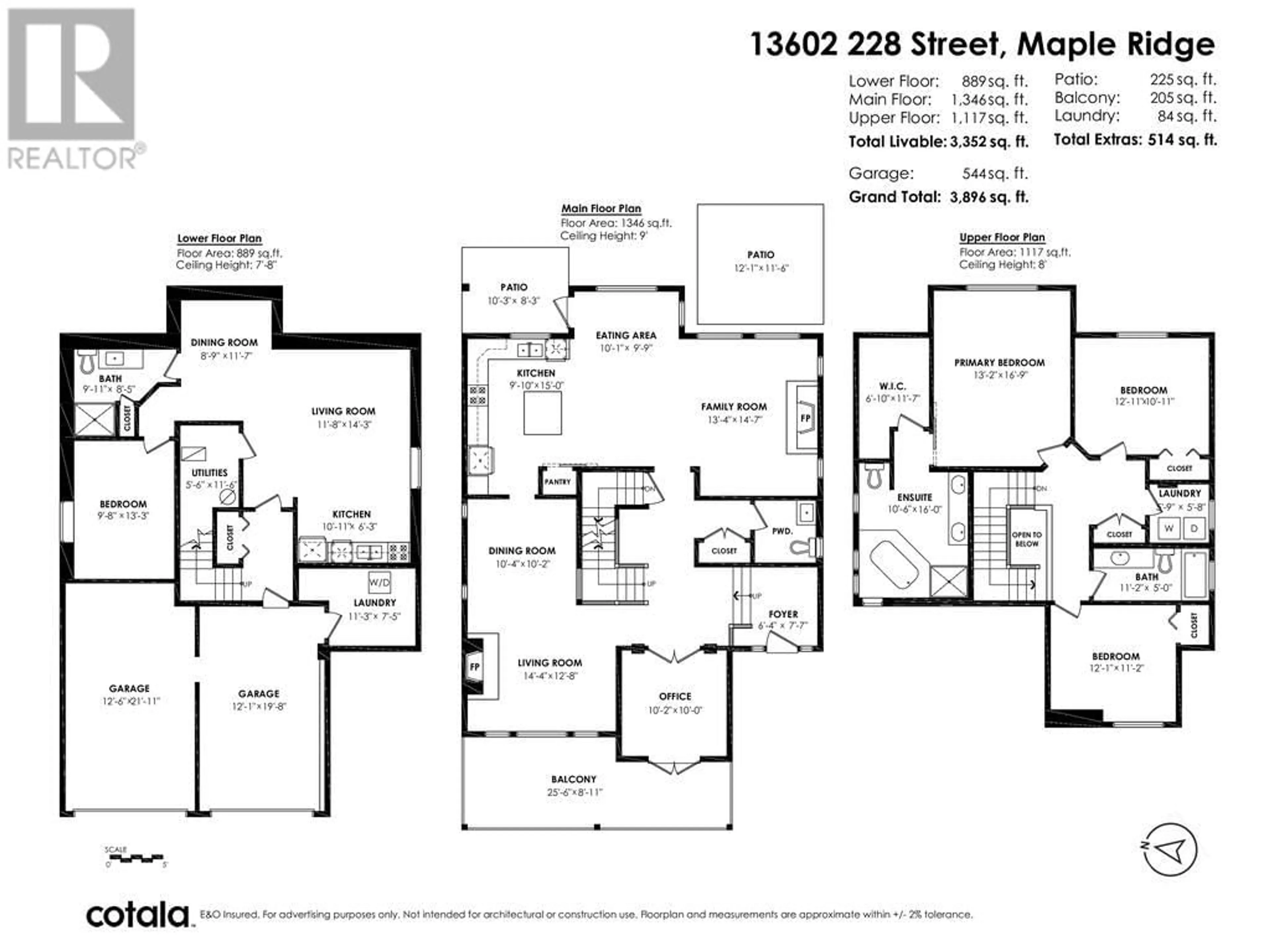 Floor plan for 13602 228 STREET, Maple Ridge British Columbia V4R0B5