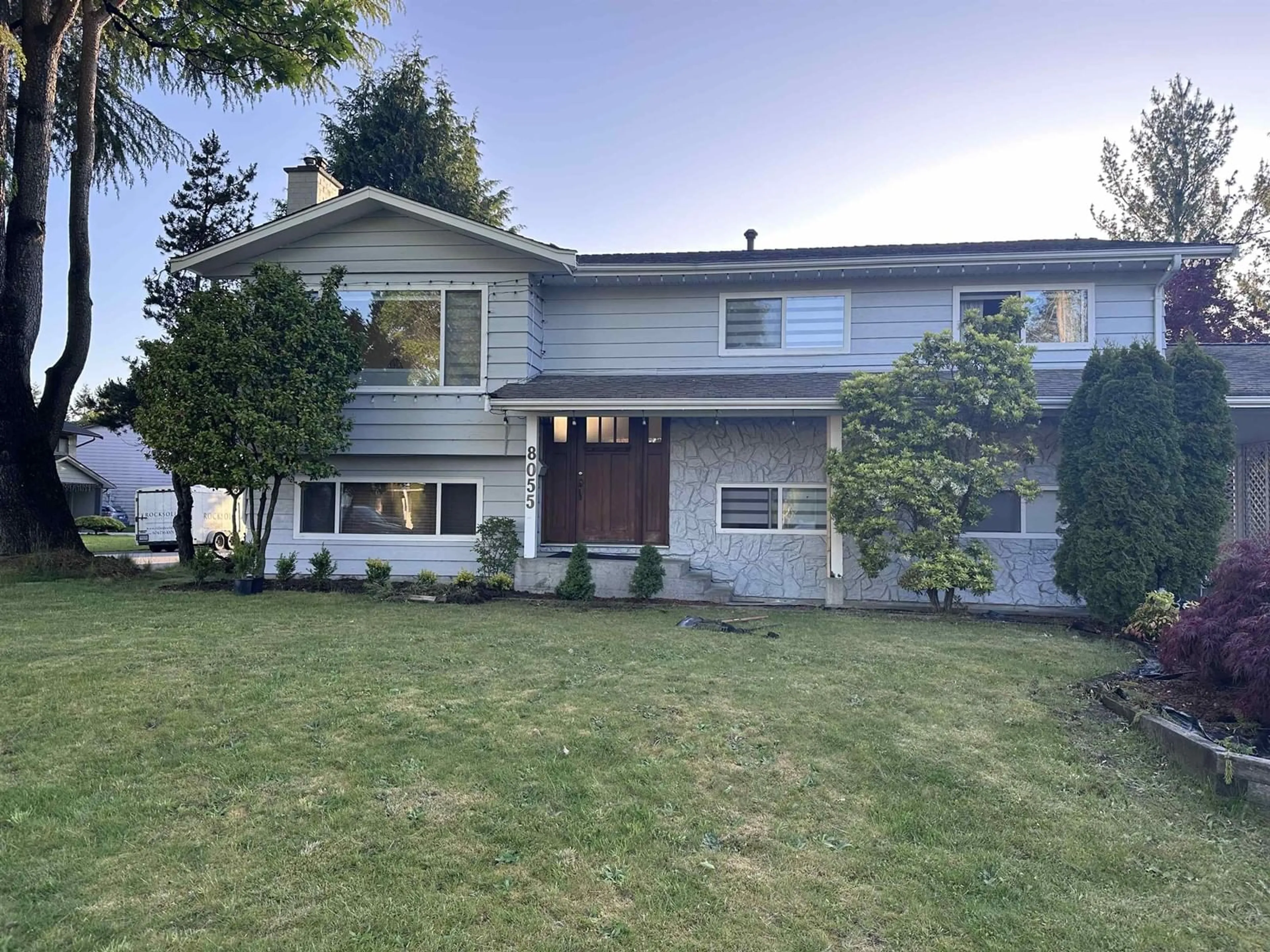 Home with vinyl exterior material, street for 8055 111B, Delta British Columbia V4C4S7