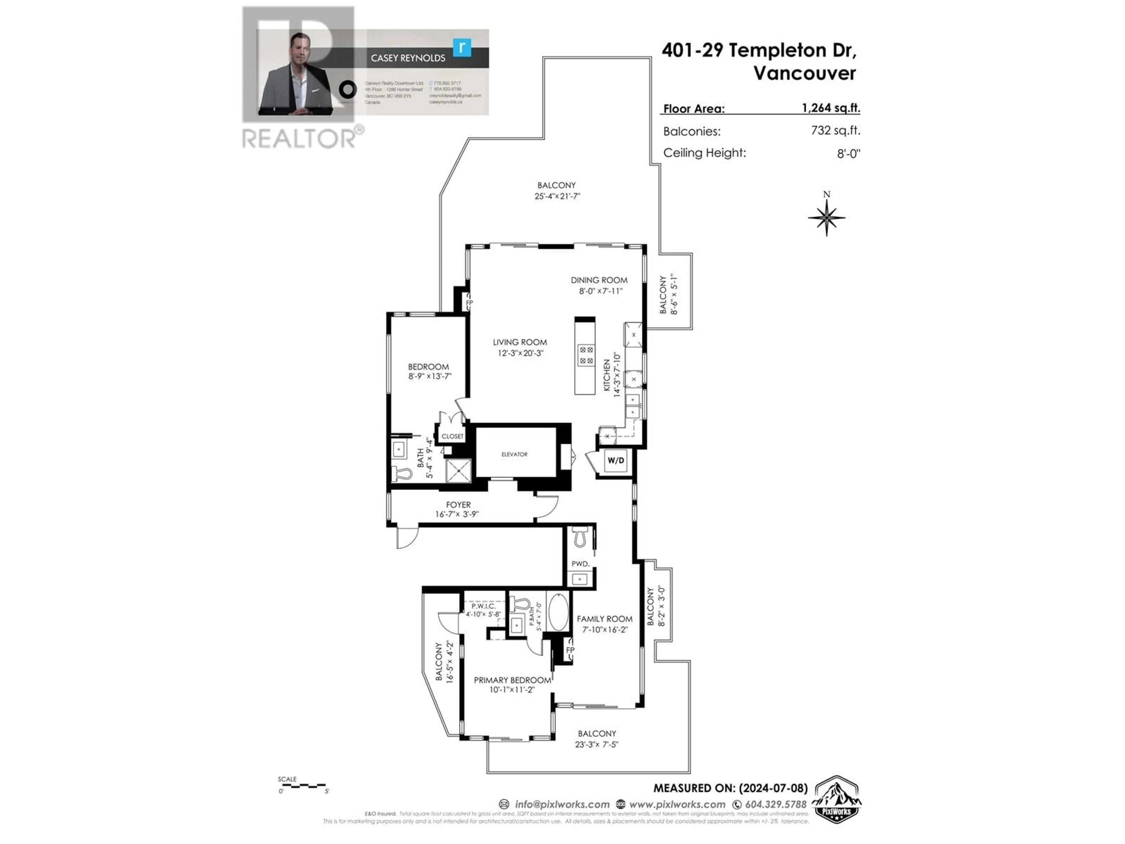 Floor plan for 401 - 29 TEMPLETON DRIVE, Vancouver British Columbia V5L4M9