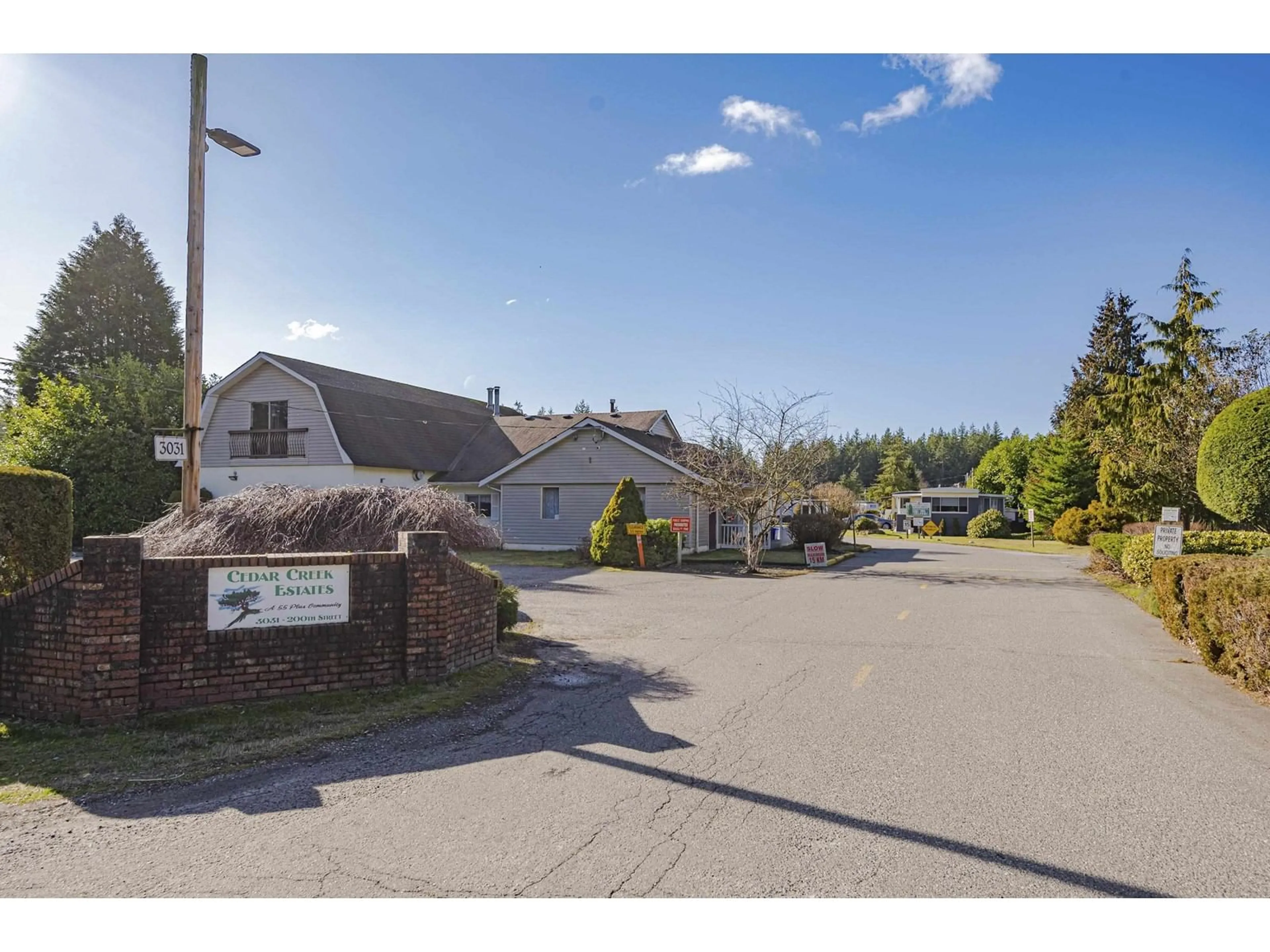 A pic from outside/outdoor area/front of a property/back of a property/a pic from drone, street for 48 - 3031 200, Langley British Columbia V2Z1N5