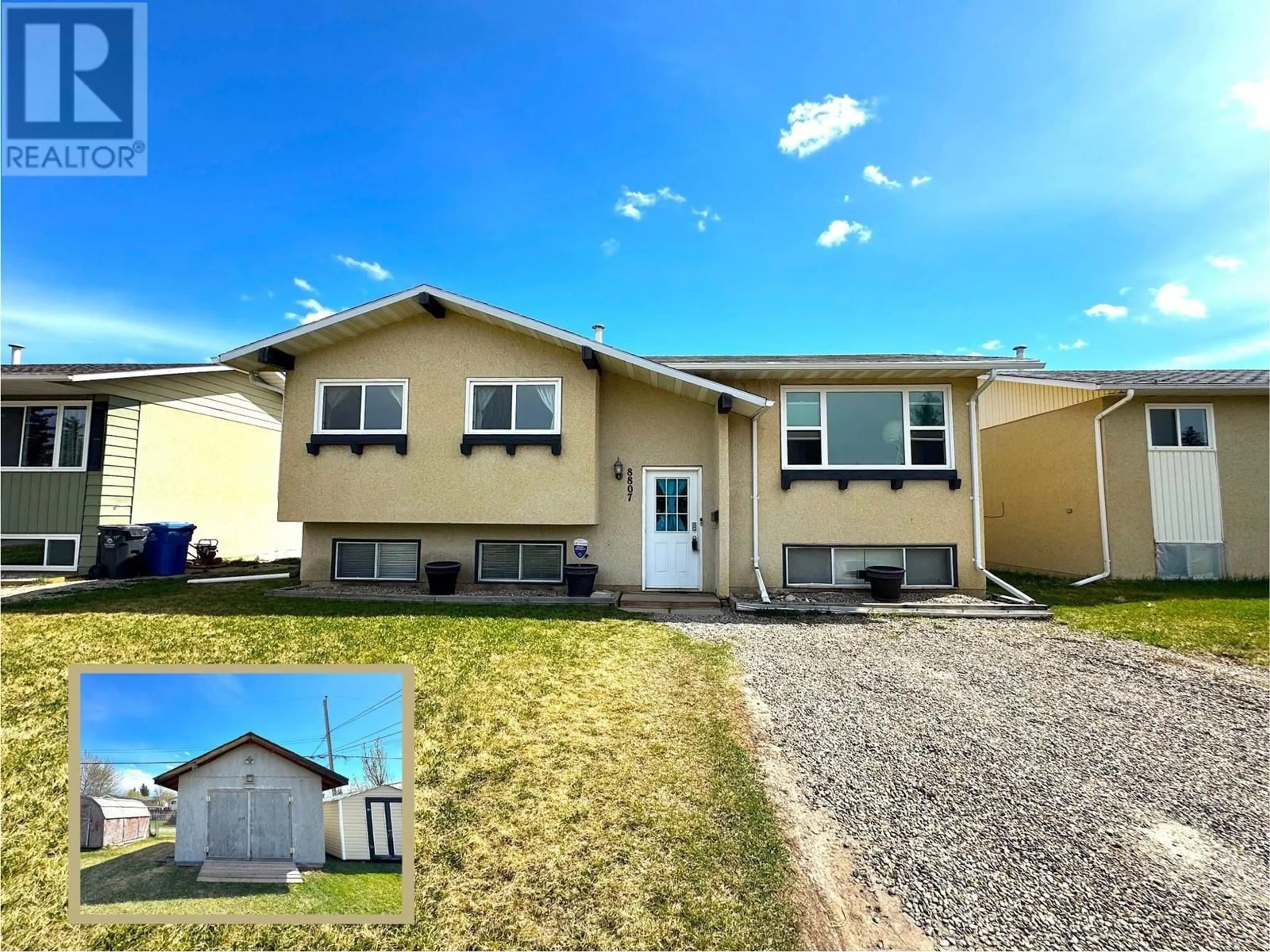 Home with vinyl exterior material, street for 8807 89 STREET, Fort St. John British Columbia V1J5B6