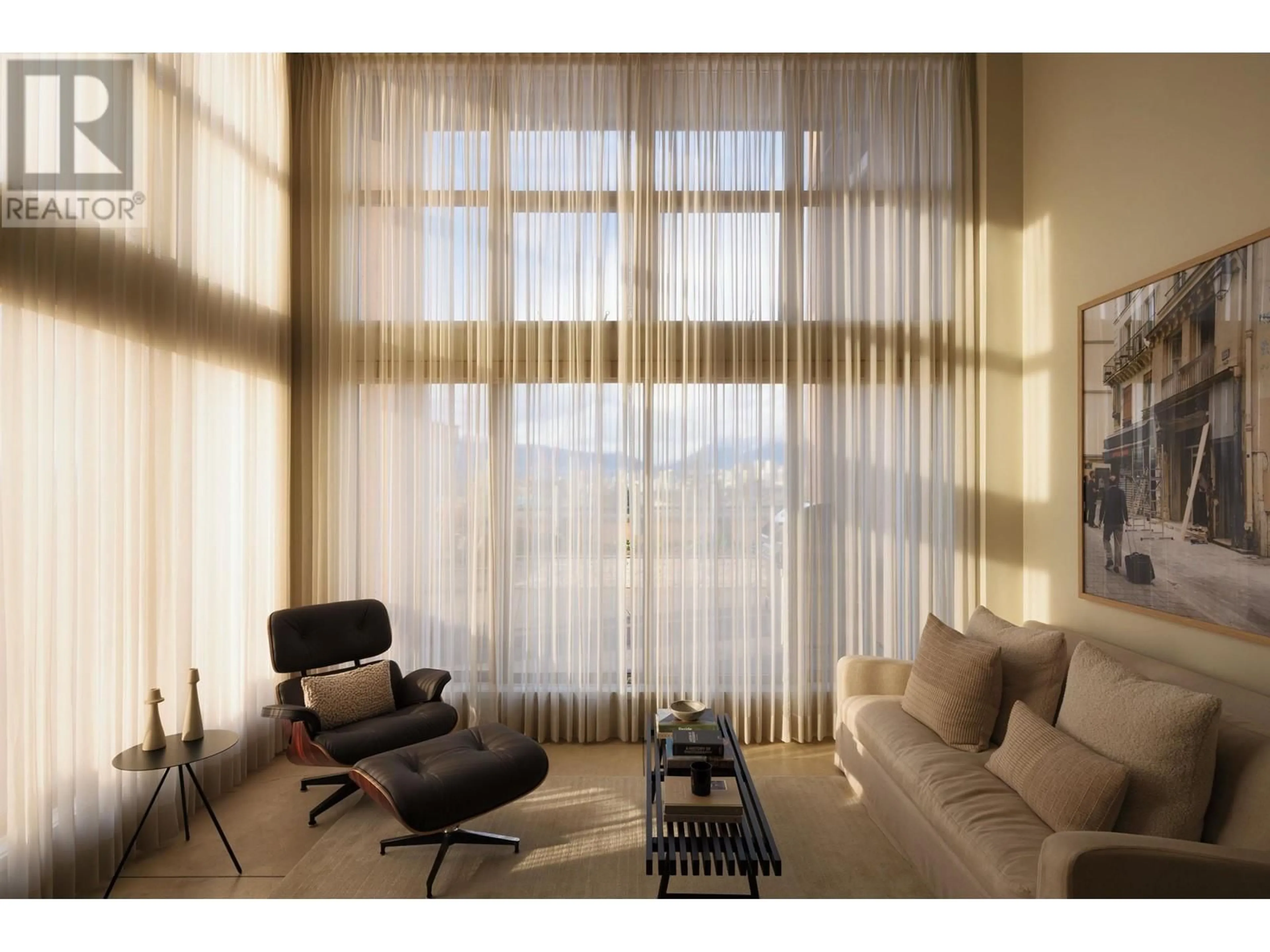 Living room with furniture, wood/laminate floor for 406 - 1529 6TH AVENUE, Vancouver British Columbia V6J1R1