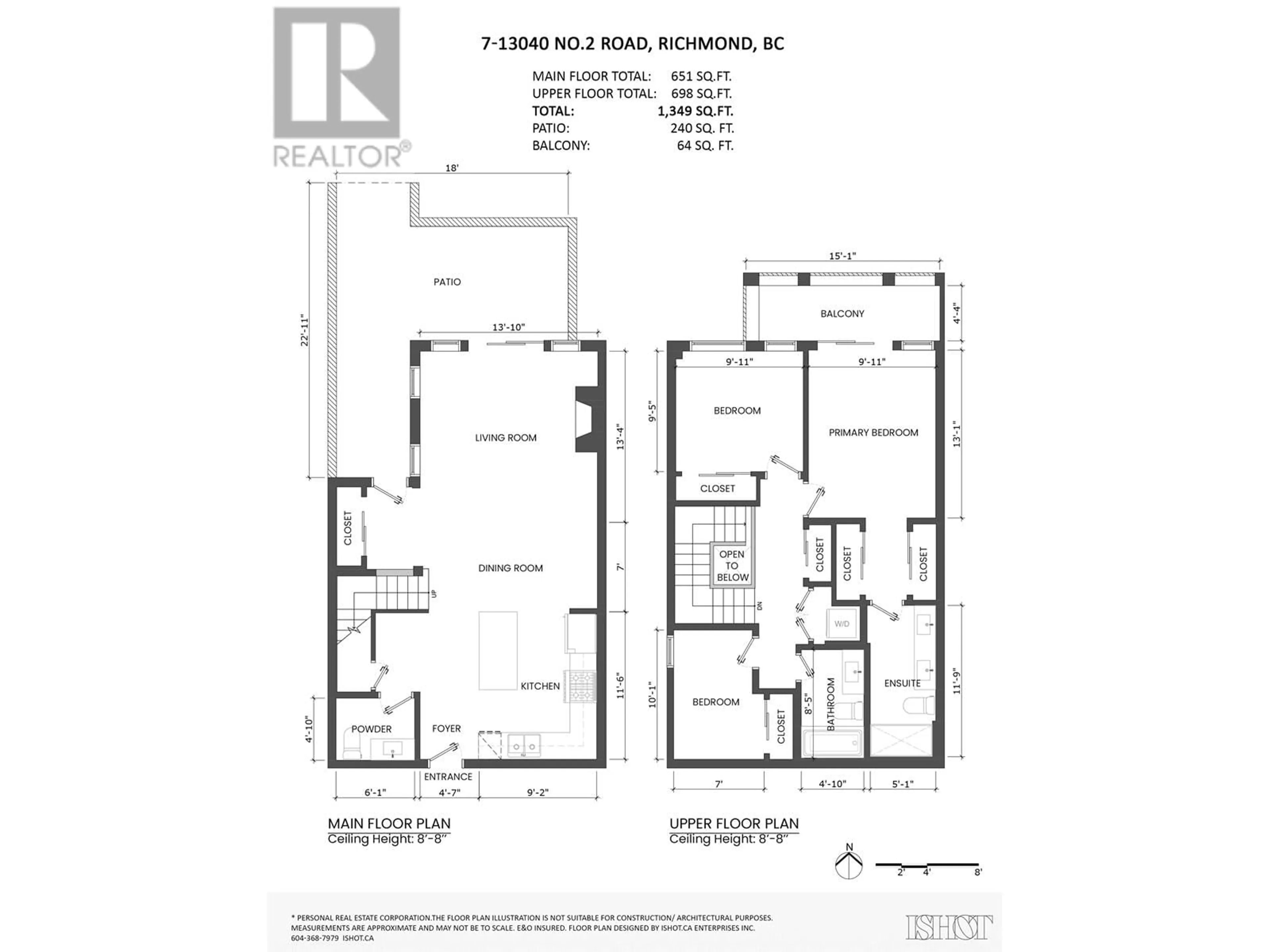 Floor plan for 7 - 13040 NO. 2 ROAD, Richmond British Columbia V7E0C4