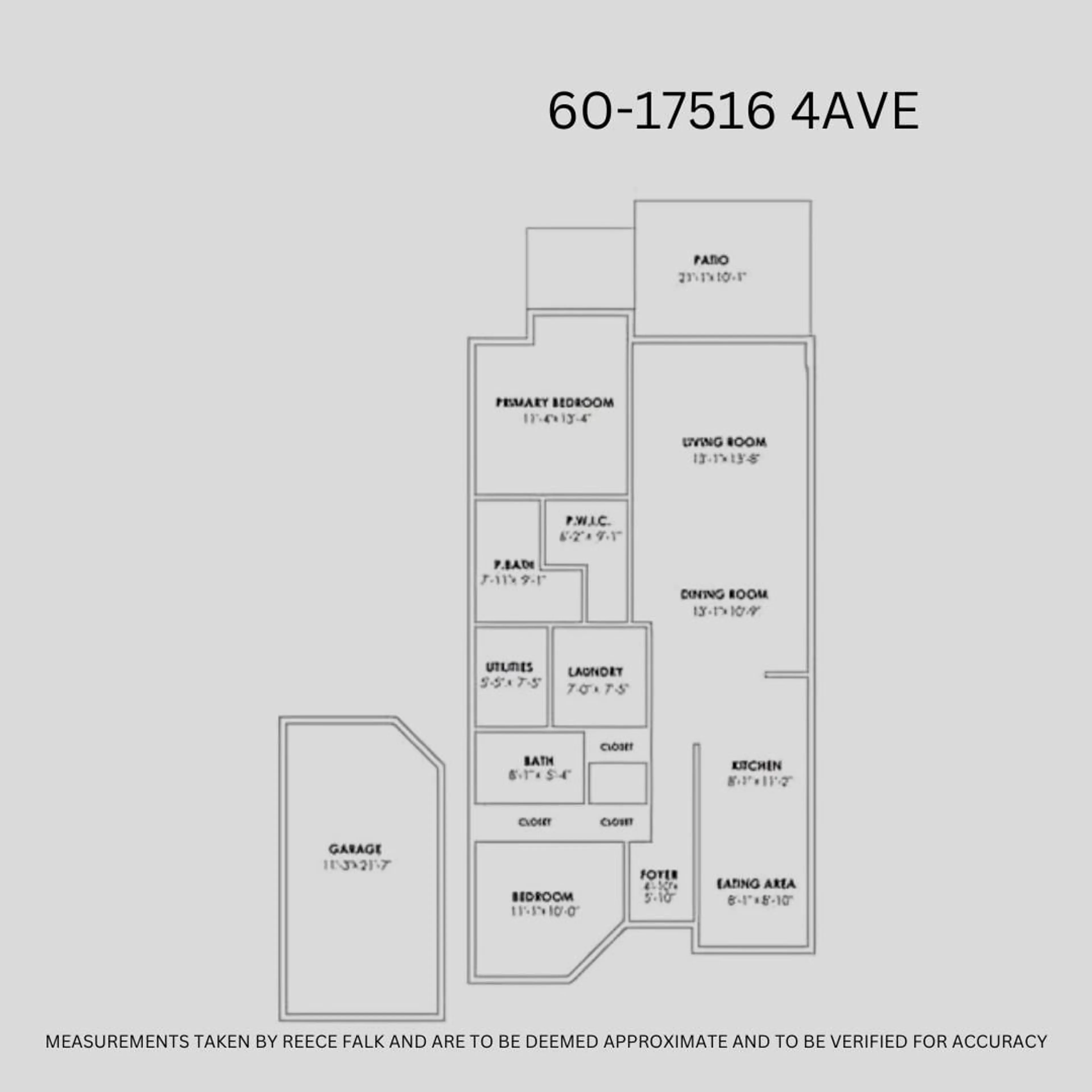 Floor plan for 60 - 17516 4, Surrey British Columbia V3S0S1