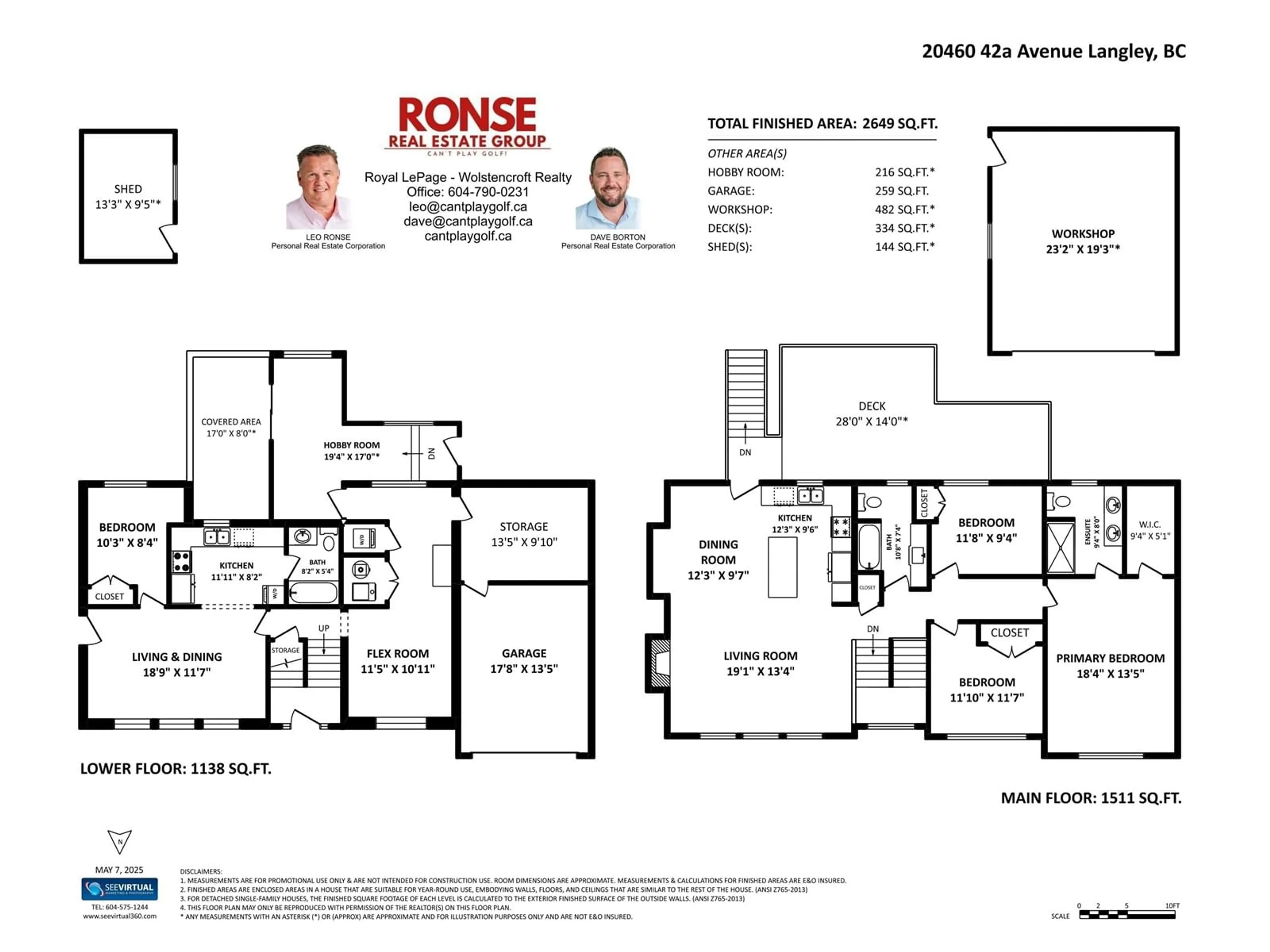 Floor plan for 20460 42A, Langley British Columbia V3A3B7