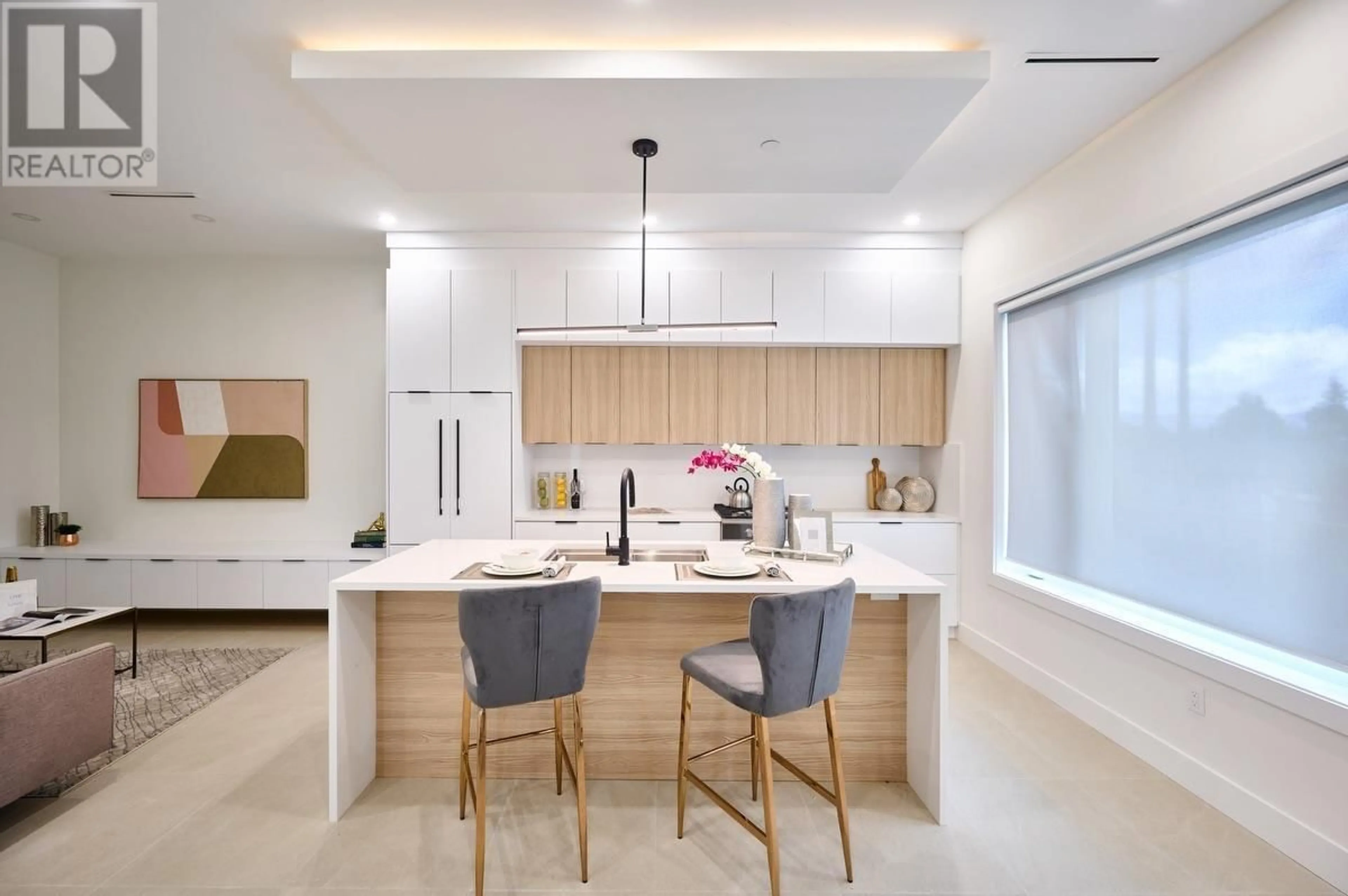 Contemporary kitchen, ceramic/tile floor for 3549 LAKEWOOD STREET, Vancouver British Columbia V5N4V7