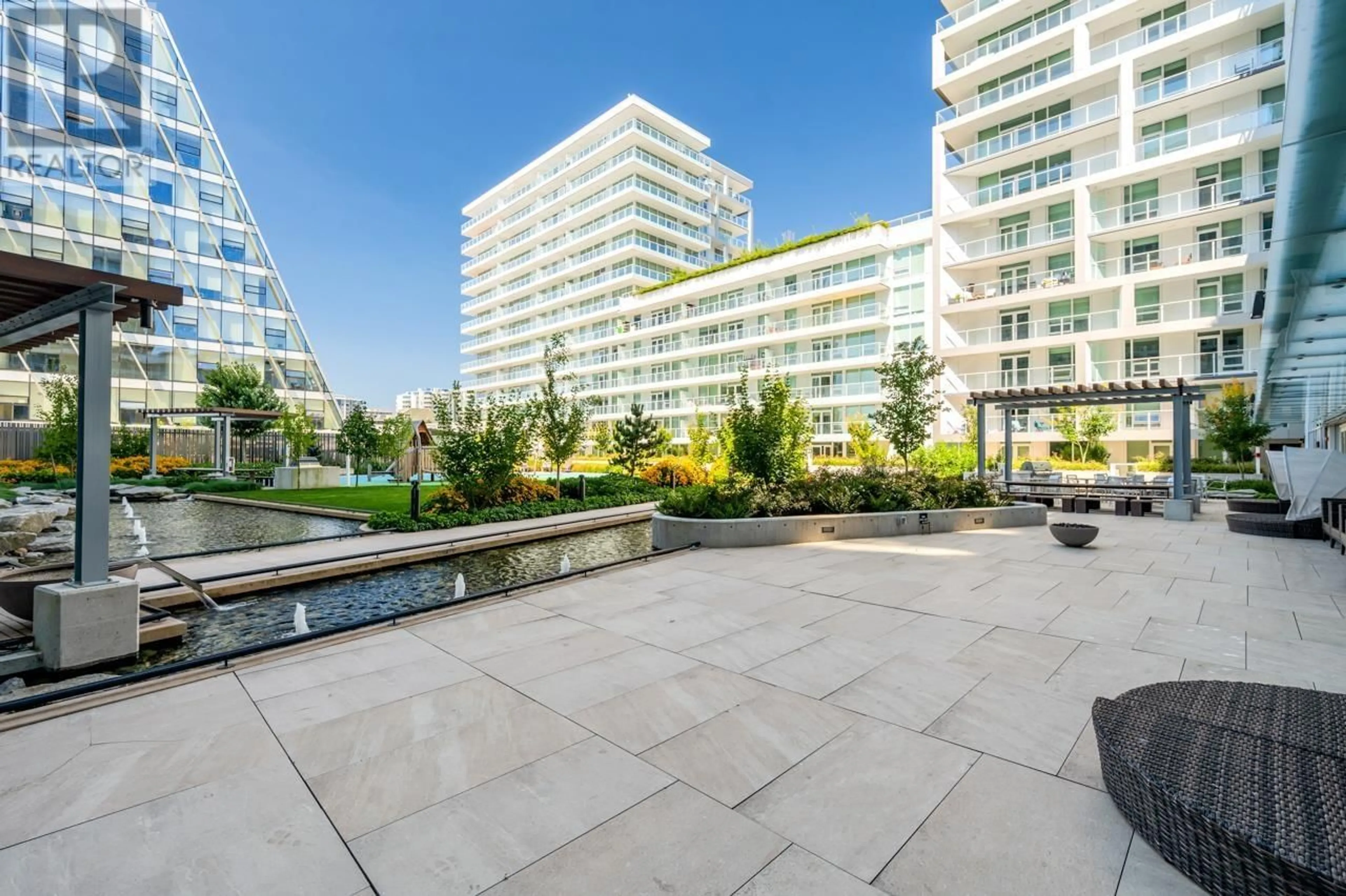 Patio, city buildings view from balcony for 846 - 8133 COOK ROAD, Richmond British Columbia V6Y0L7