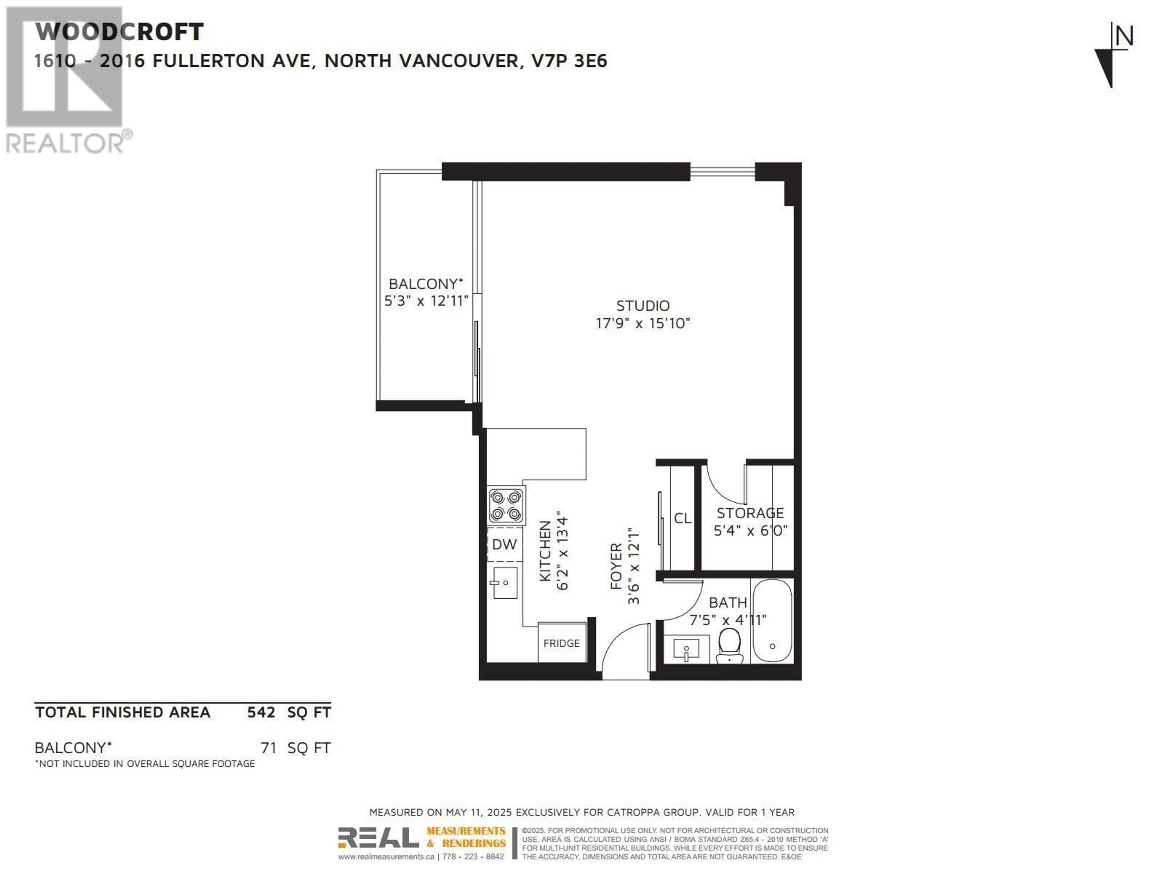 Floor plan for 1610 - 2016 FULLERTON AVENUE, North Vancouver British Columbia V7P3E6