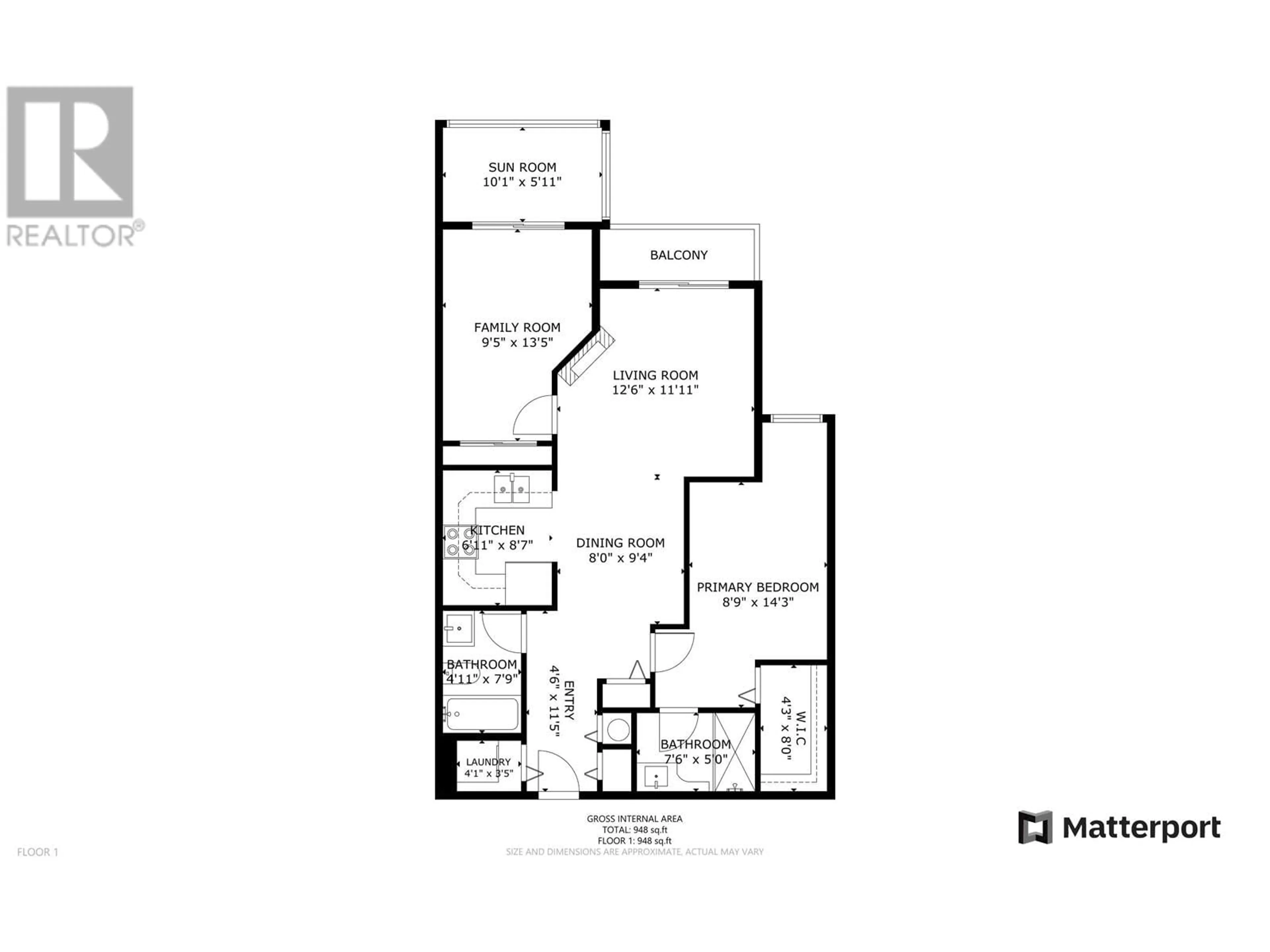 Floor plan for 211 - 5818 LINCOLN STREET, Vancouver British Columbia V5R4P7