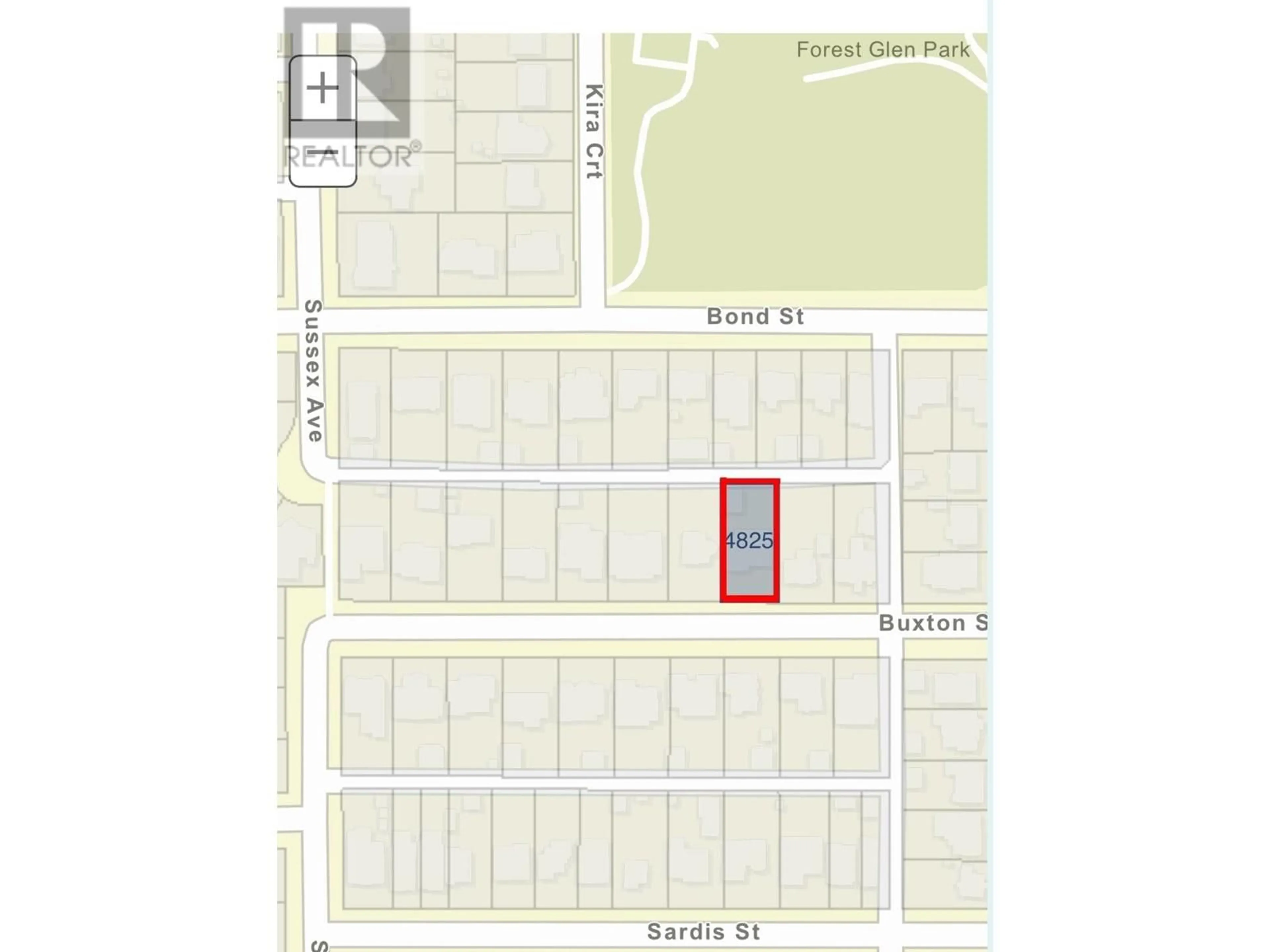 Picture of a map for 4825 BUXTON STREET, Burnaby British Columbia V5H1J2