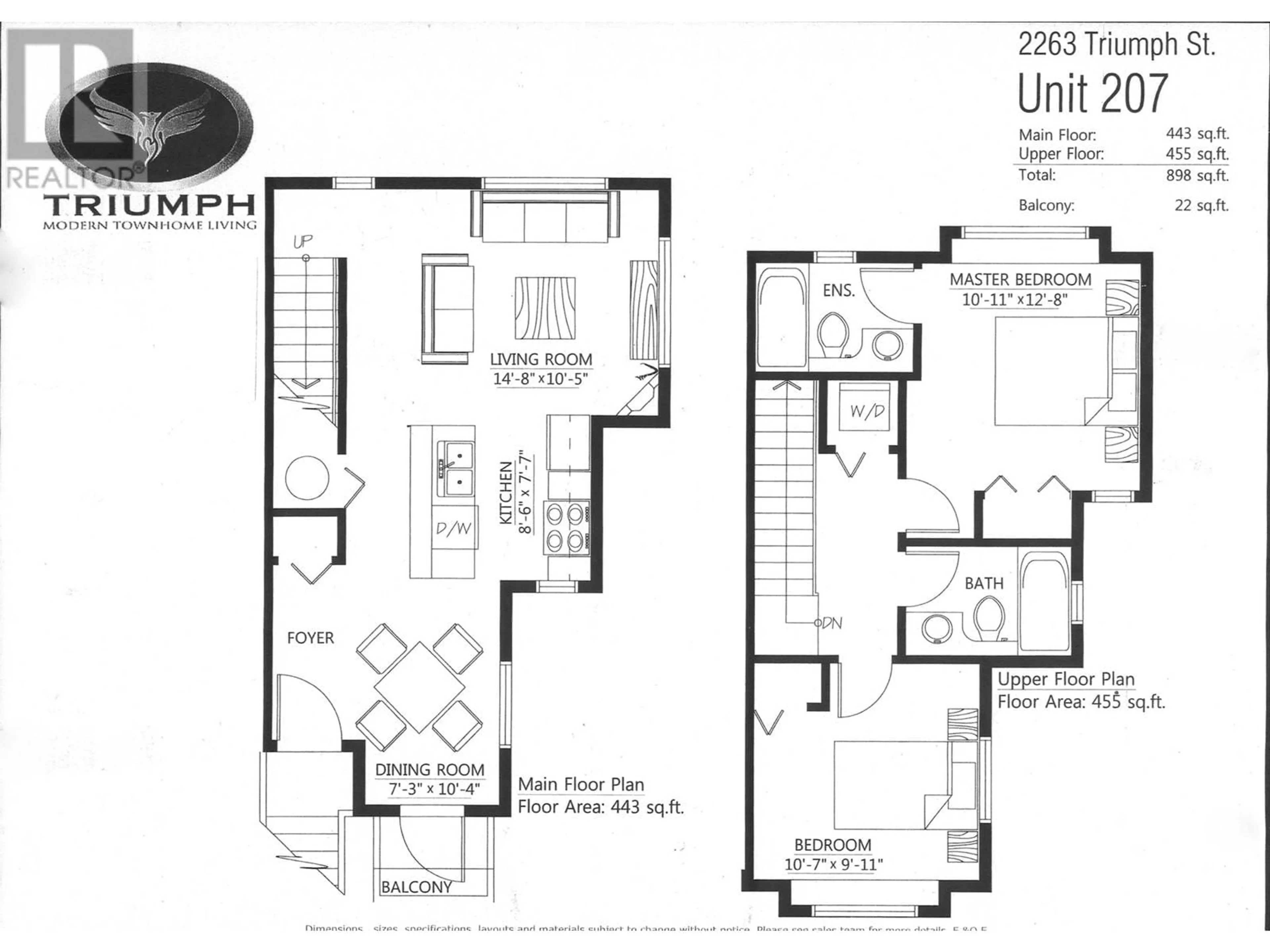 Floor plan for 207 - 2263 TRIUMPH STREET, Vancouver British Columbia V5L1L2