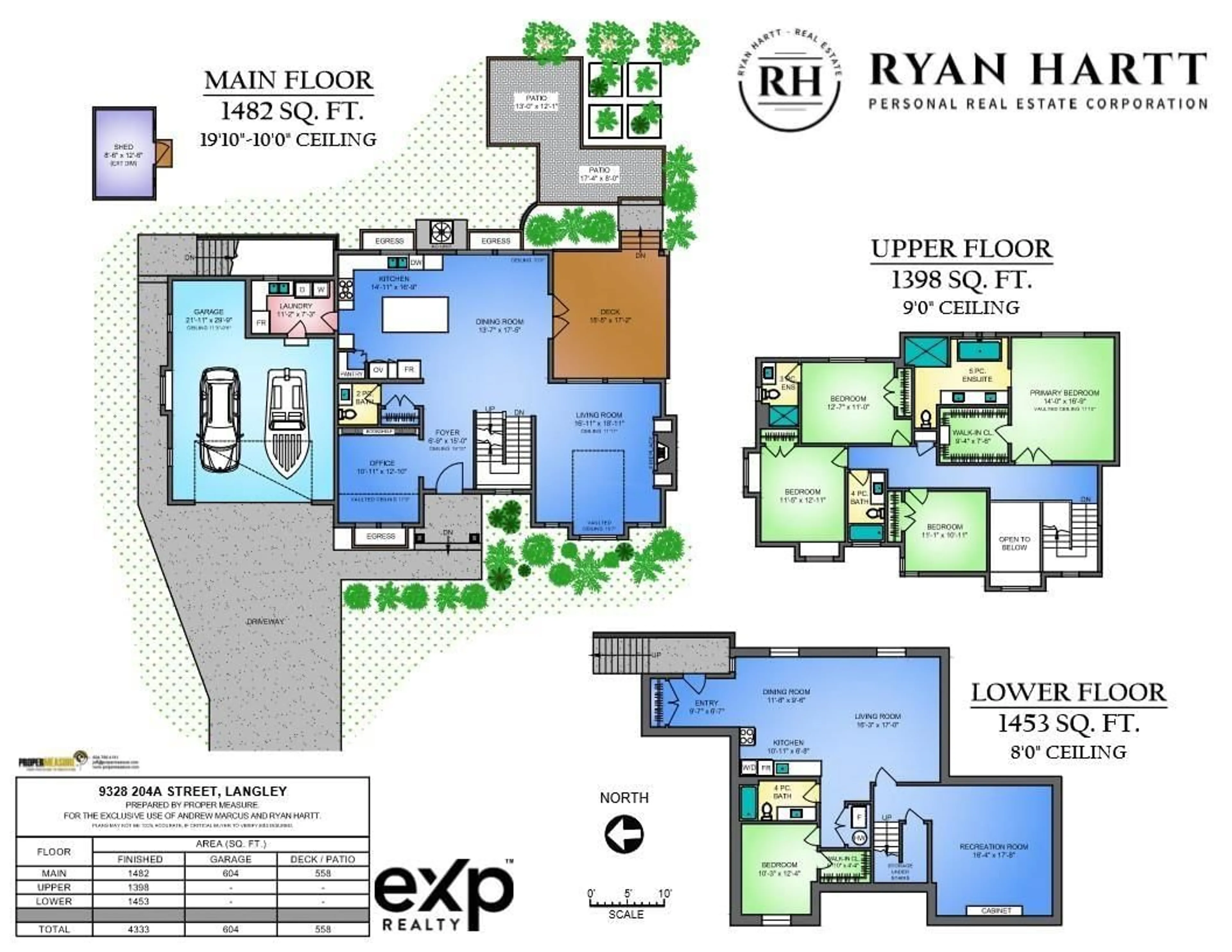 Floor plan for 9328 204A, Langley British Columbia V1M1B8
