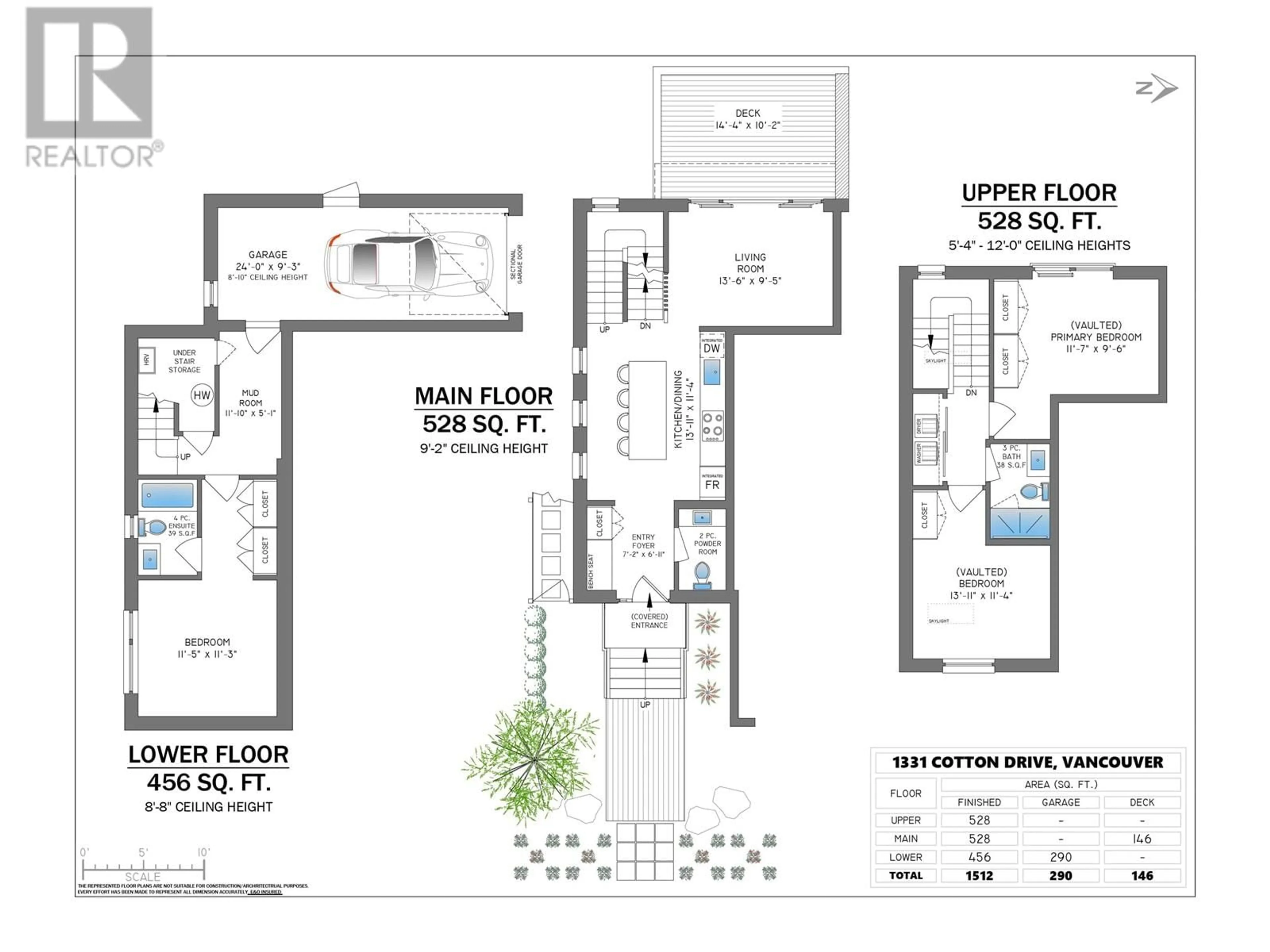 Floor plan for 1331 COTTON DRIVE, Vancouver British Columbia V5L3T8
