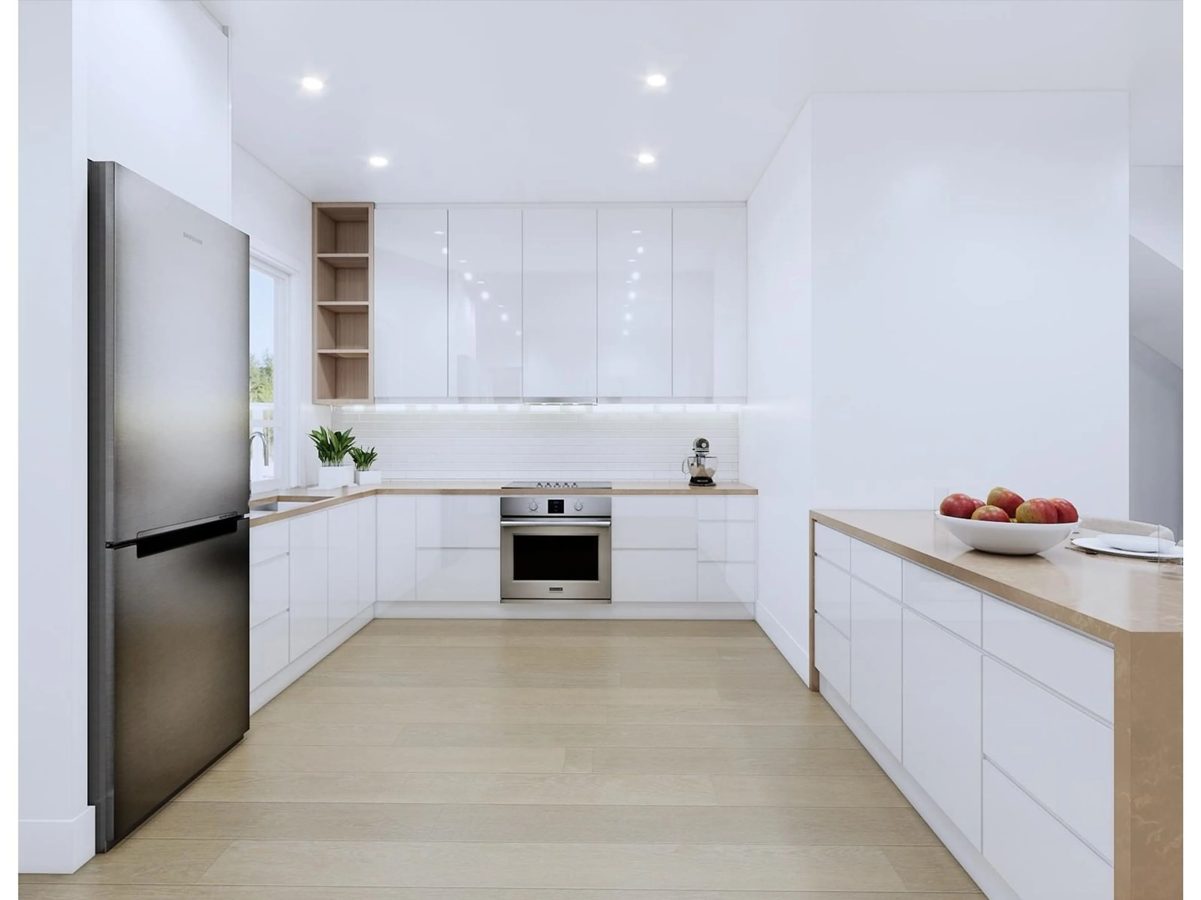 Contemporary kitchen, ceramic/tile floor for 1 - 17432 58, Surrey British Columbia V3S1L2