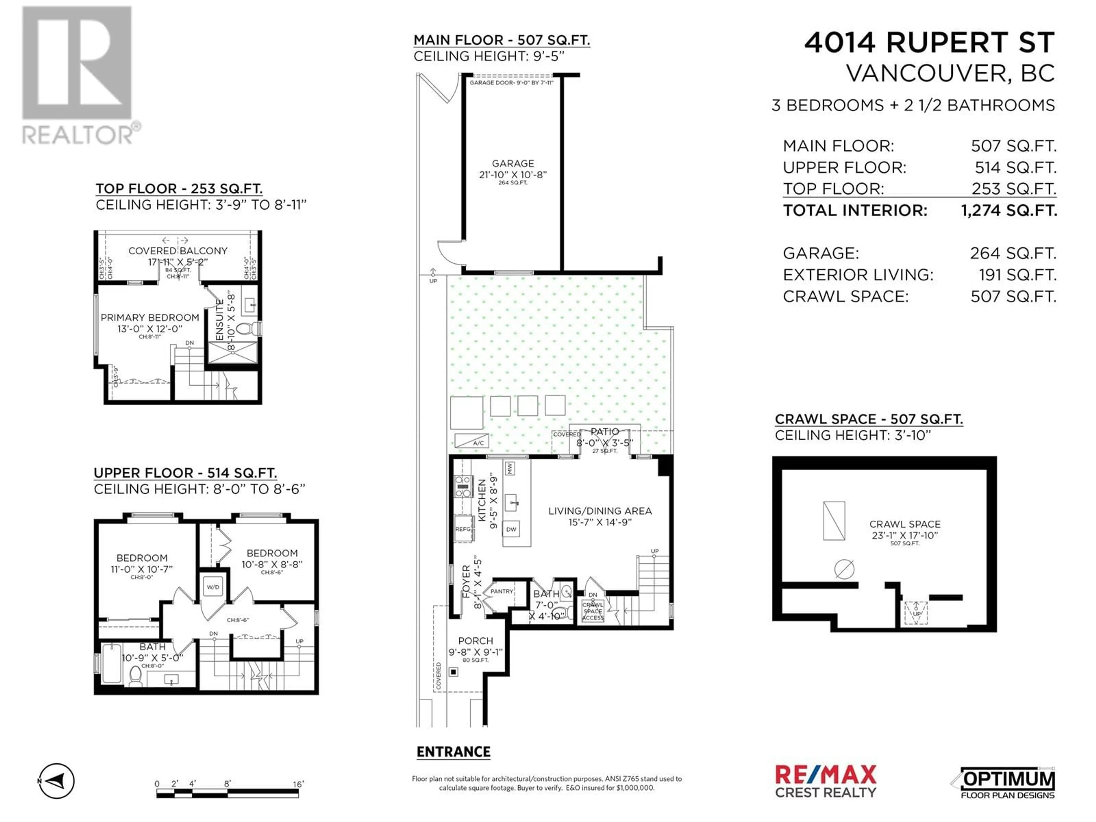 Floor plan for 4014 RUPERT STREET, Vancouver British Columbia V5R2H3