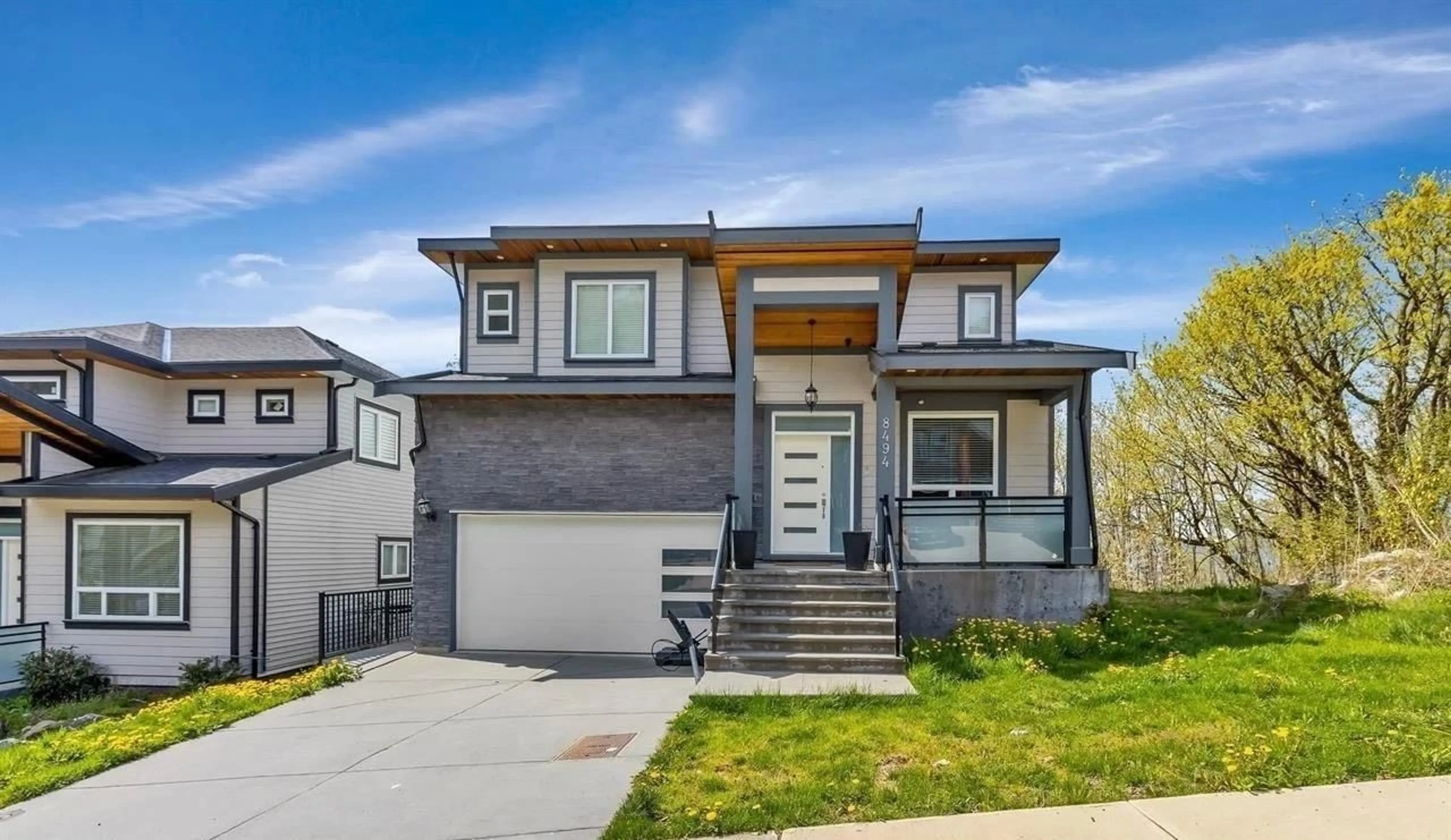 Home with vinyl exterior material, street for 8494 FOREST GATE DRIVE, Chilliwack British Columbia V4Z0C7