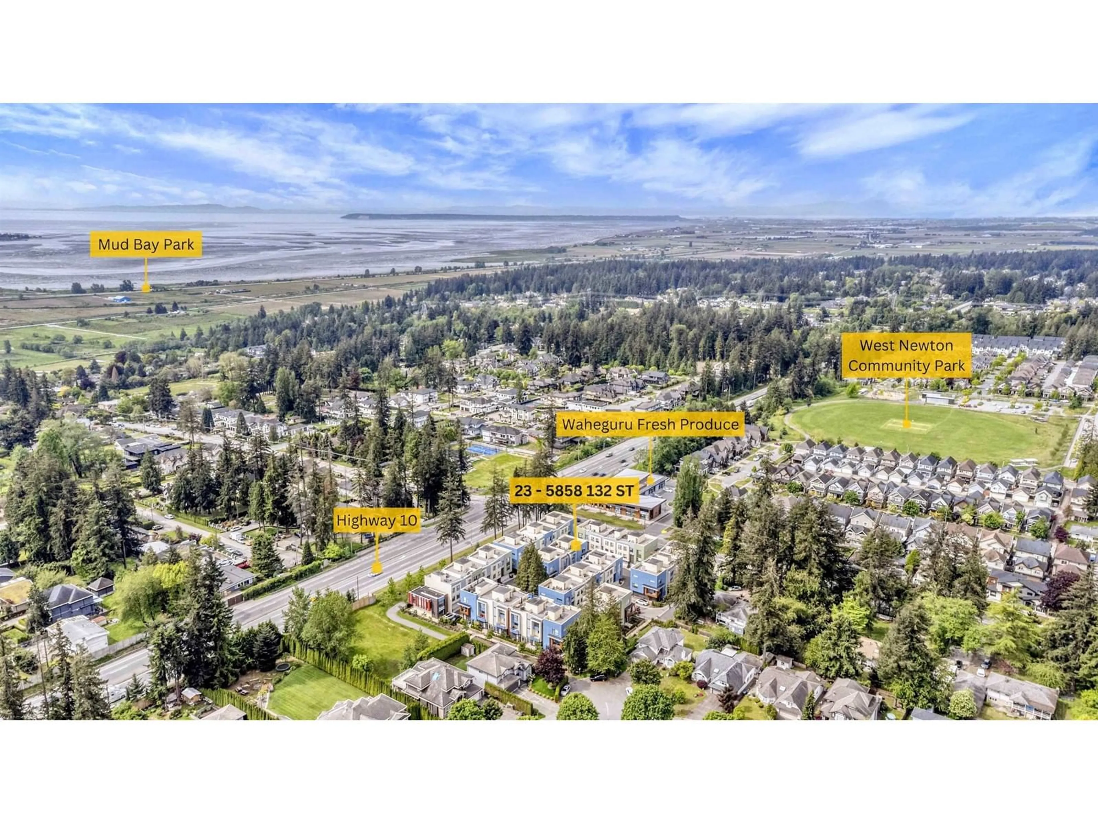 A pic from outside/outdoor area/front of a property/back of a property/a pic from drone, unknown for 23 - 5858 132, Surrey British Columbia V3X1N1