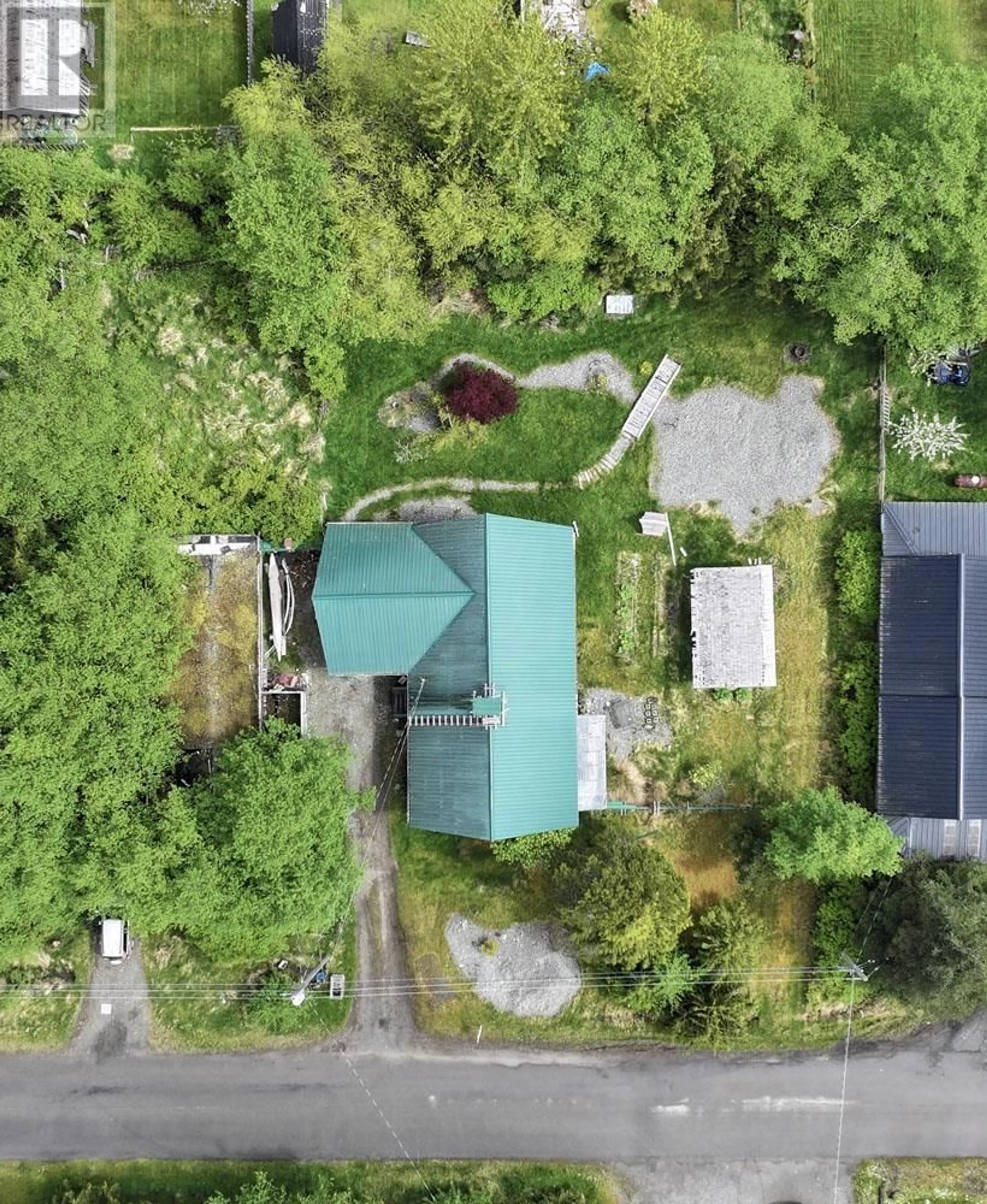 A pic from outside/outdoor area/front of a property/back of a property/a pic from drone, street for 49 YAKOUN STREET, Port Clements British Columbia V0T1R0