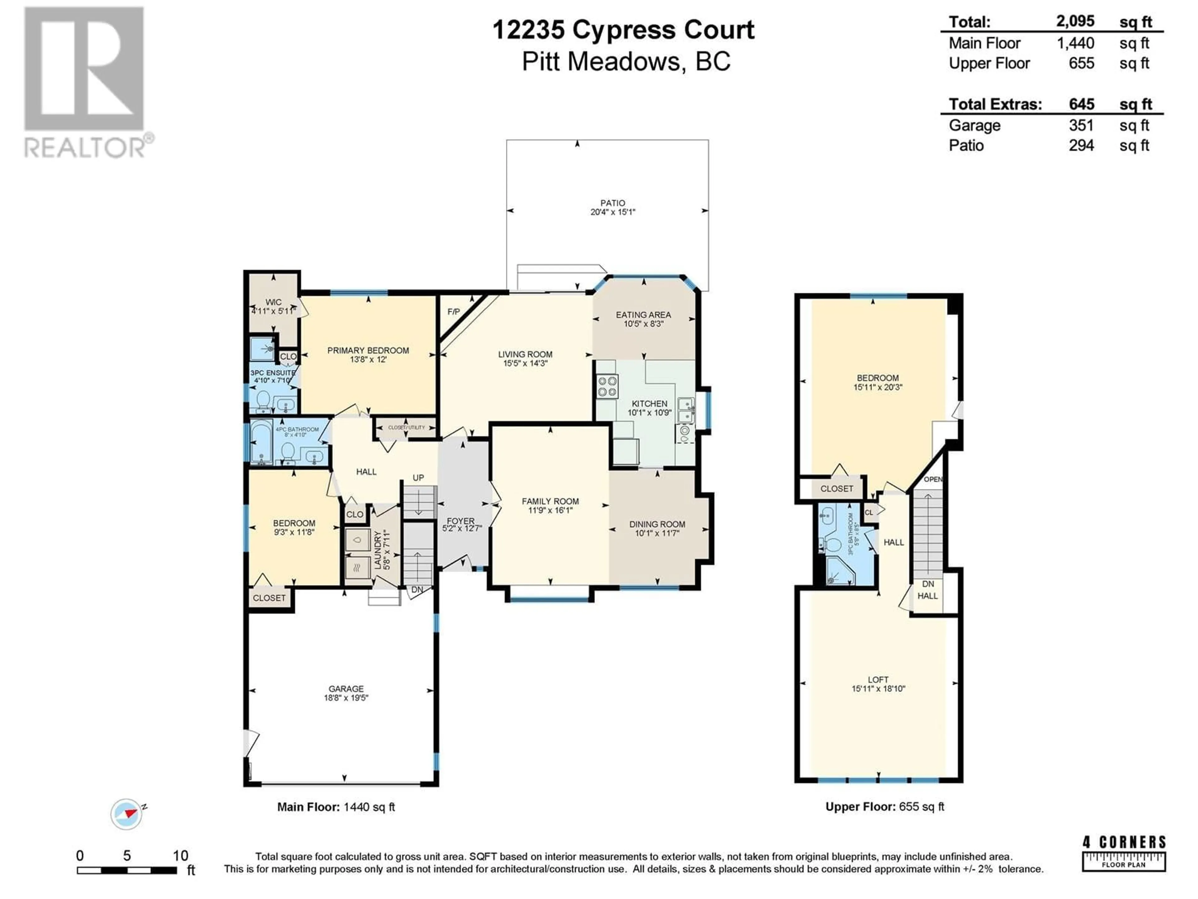 Floor plan for 12235 CYPRESS COURT, Pitt Meadows British Columbia V3Y2E1