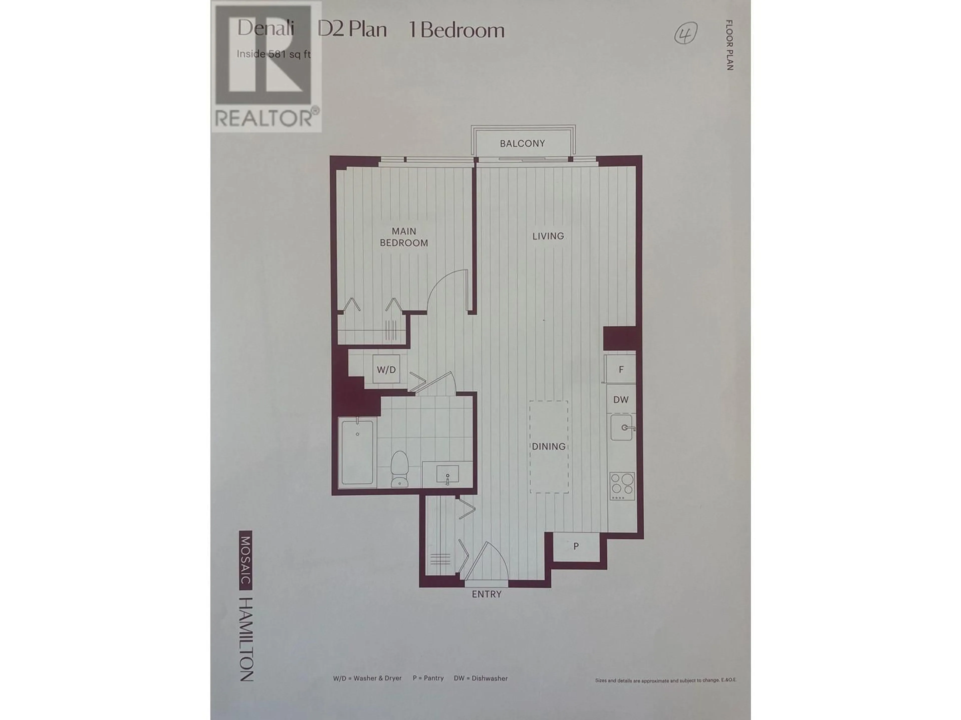 Floor plan for 509 - 8750 UNIVERSITY CRESCENT, Burnaby British Columbia V5A0G9