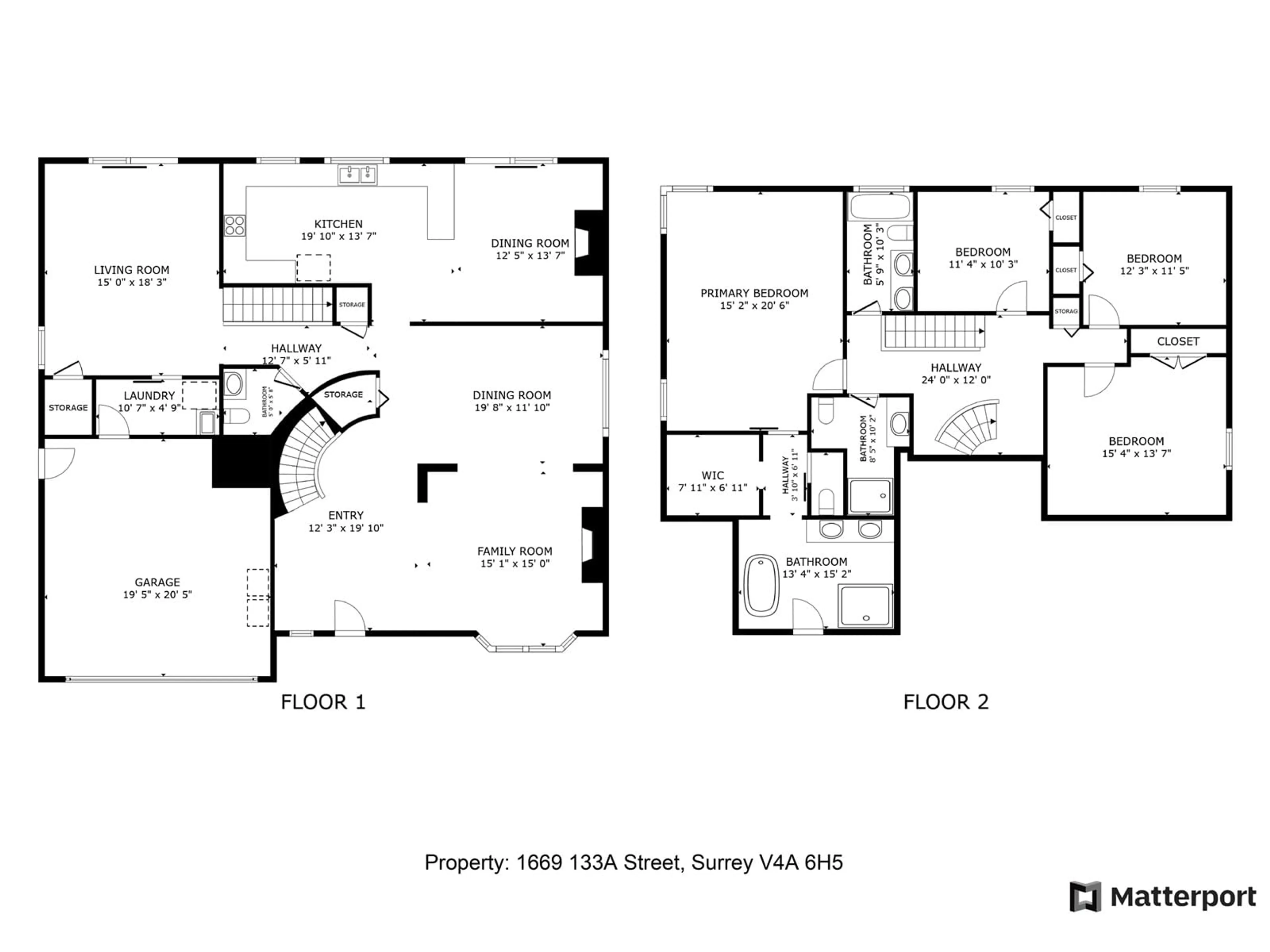 Floor plan for 1669 133A, Surrey British Columbia V4A6H5